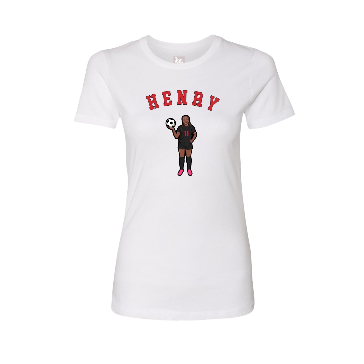 Fitted Women's Tee — Shirsey Arch in White
