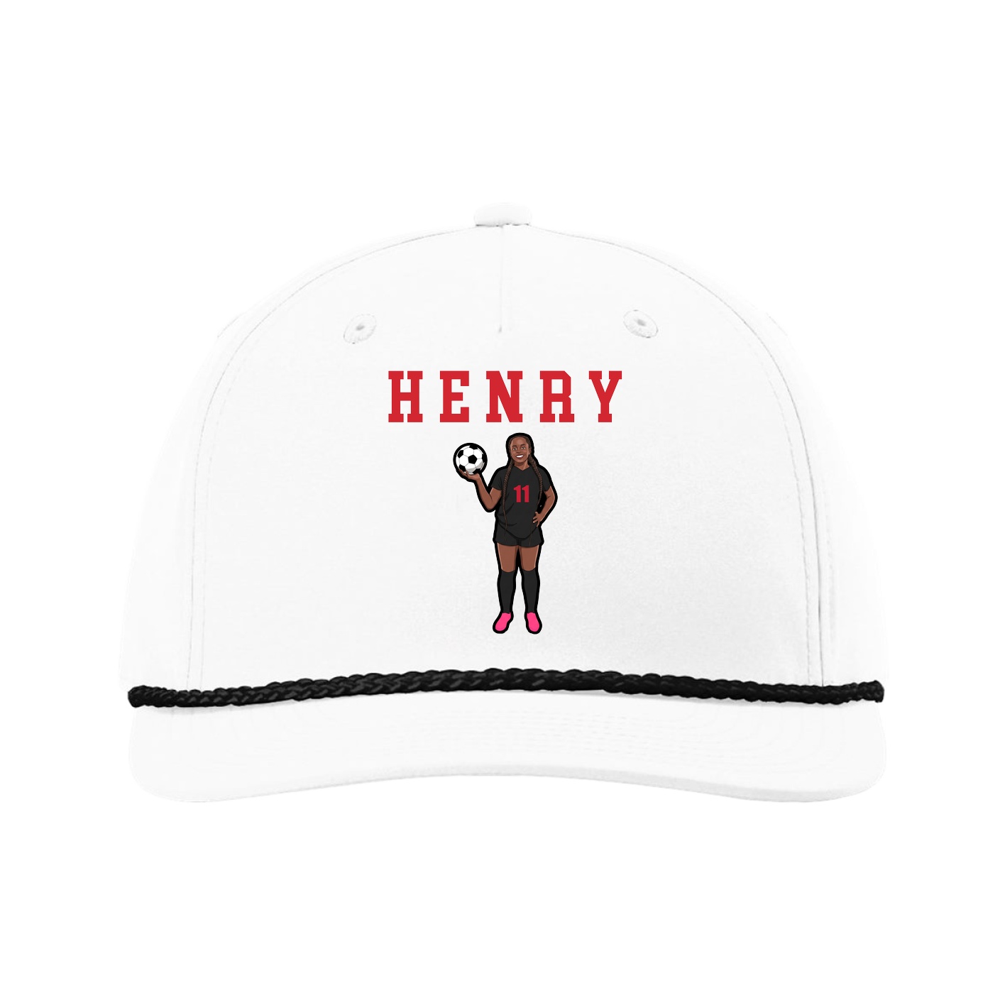 Five-Panel Classic Rope Cap — Shirsey in White