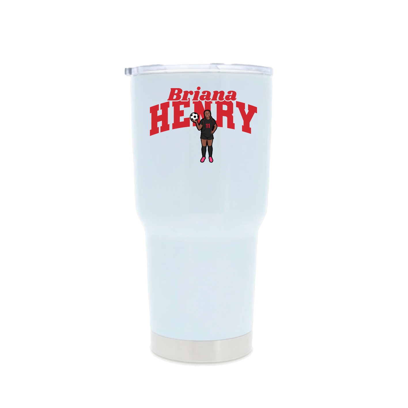 30oz Stainless Steel Tumbler — Signature Arch in White