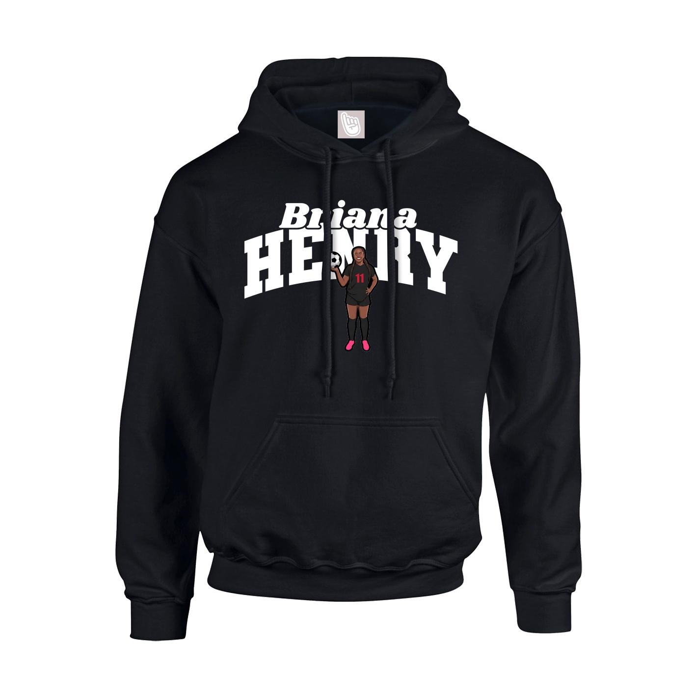 Youth Hoodie — Signature Arch in Black