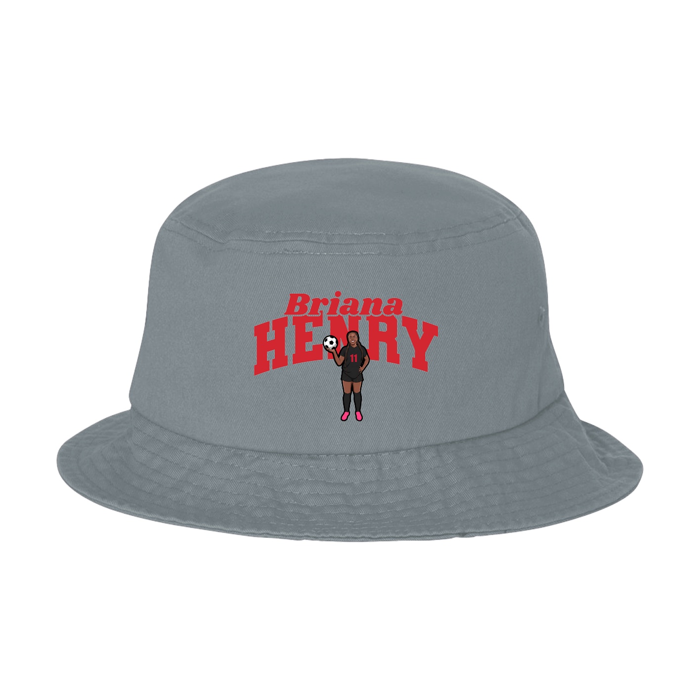 Bucket Cap — Signature Arch in Grey