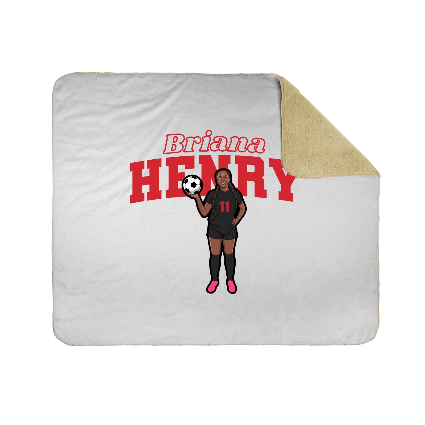 Throw Blanket — Name Arch in White