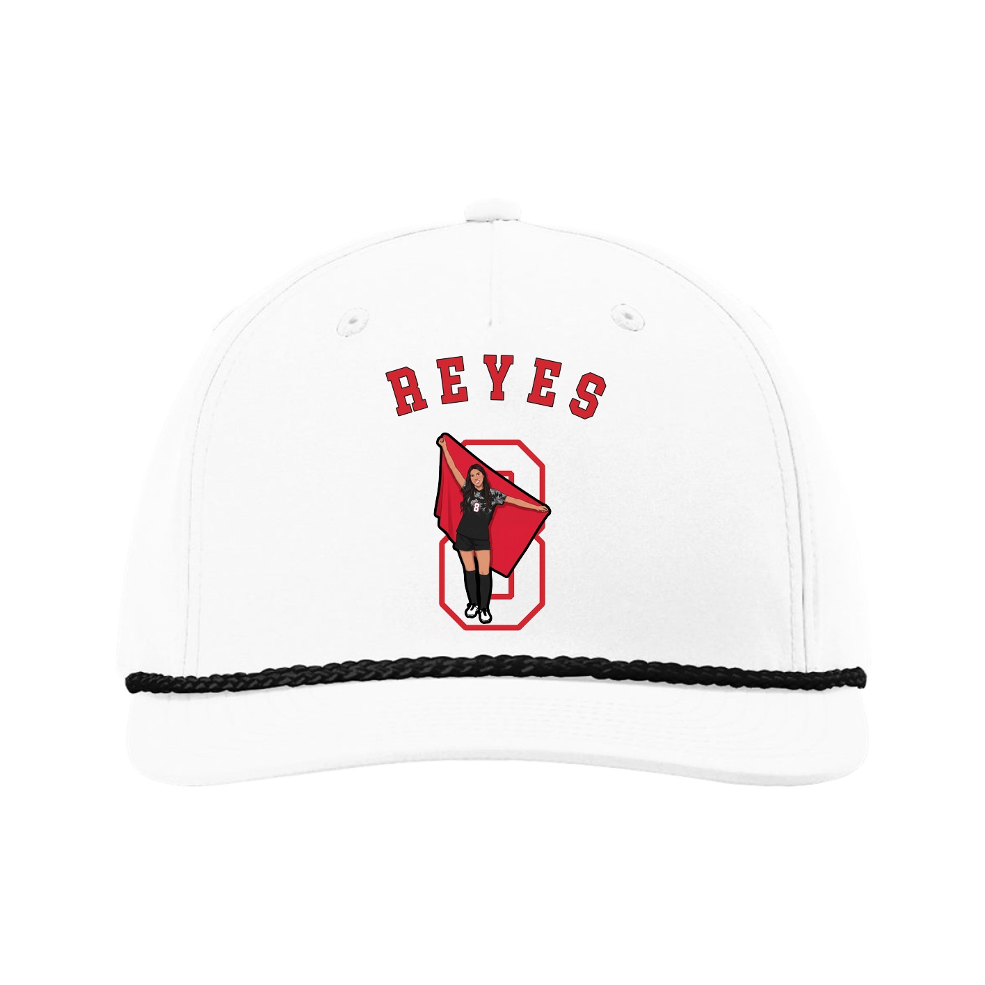 Five-Panel Classic Rope Cap — Shirsey Arch in White