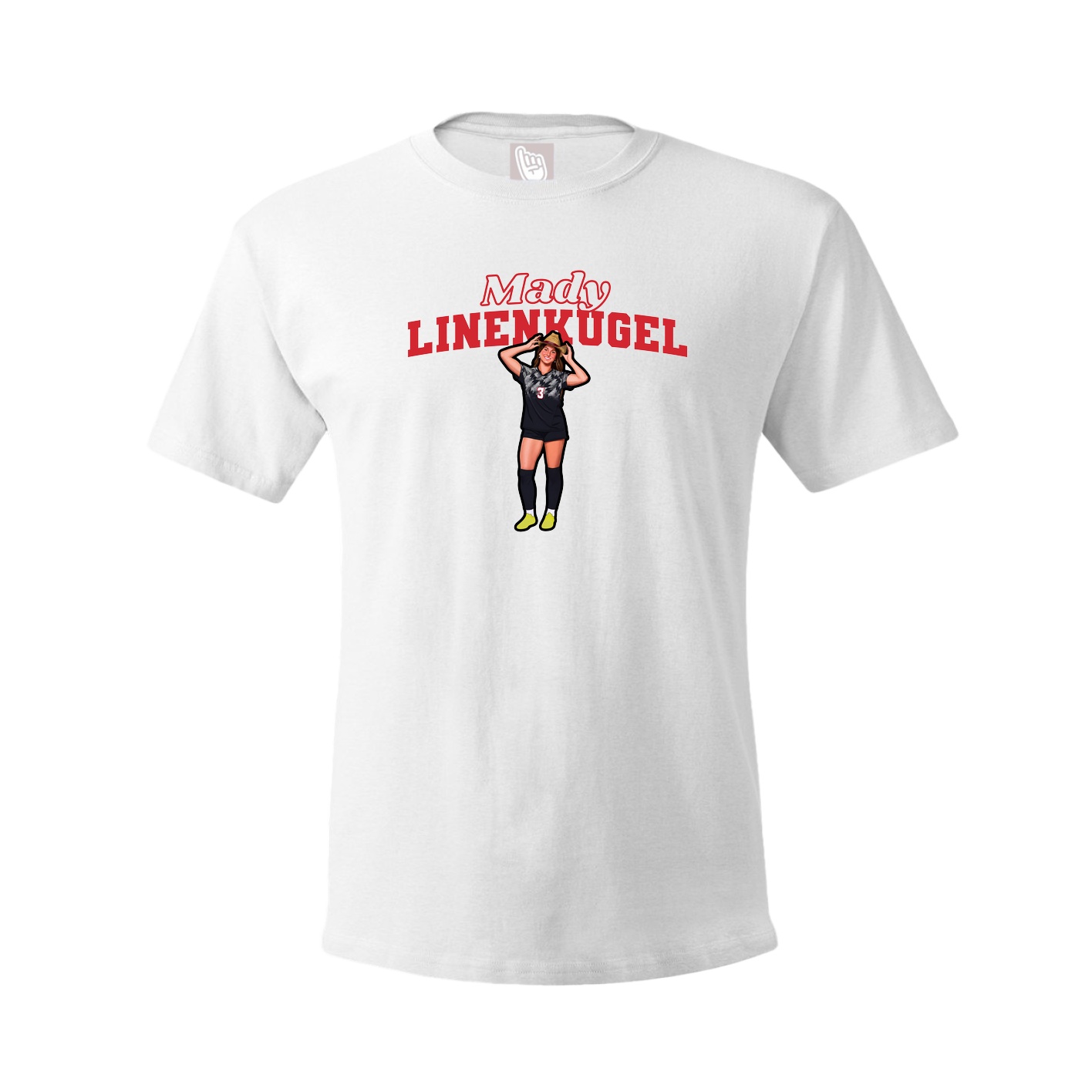 Youth Tee — Name Arch in White