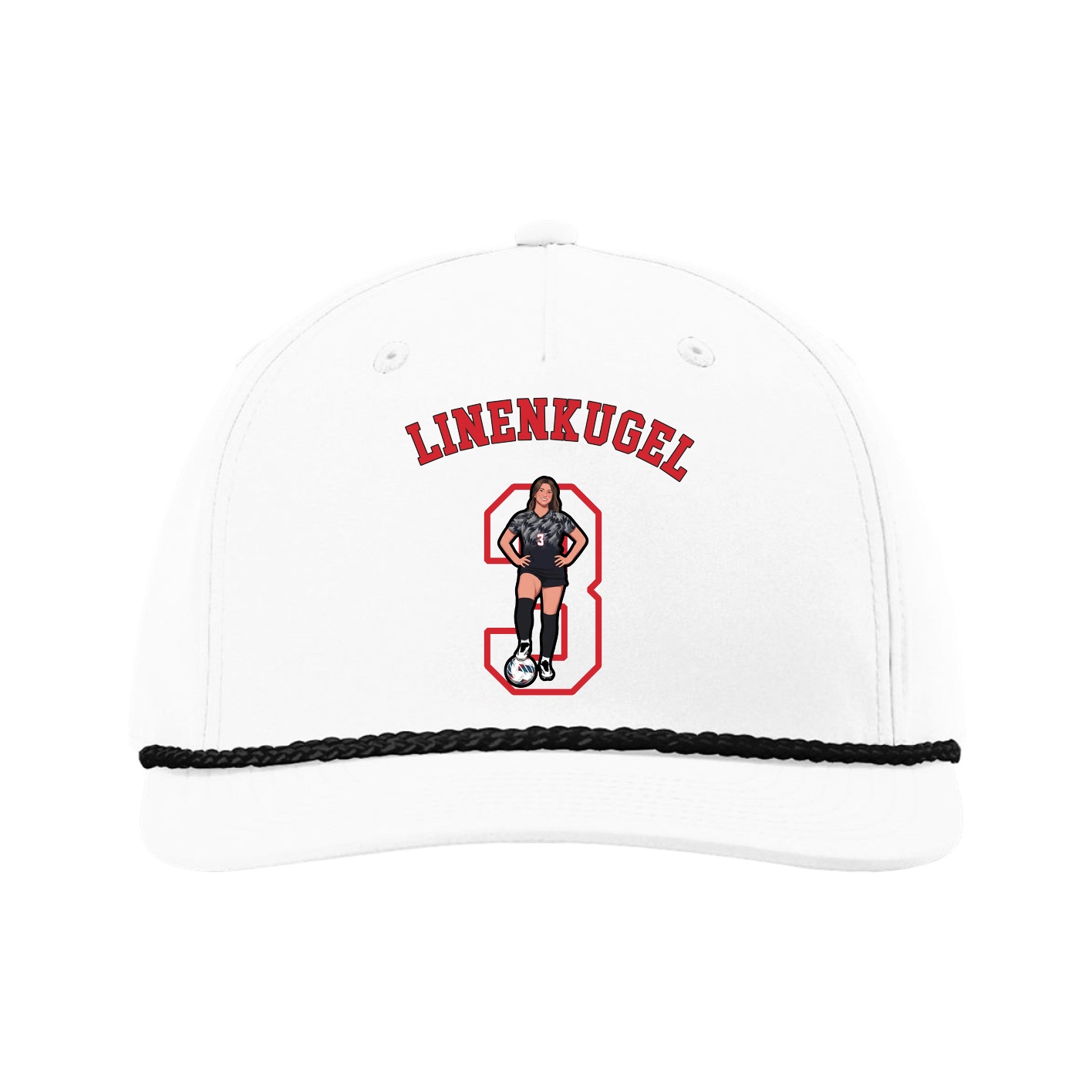Five-Panel Classic Rope Cap — Shirsey Arch in White