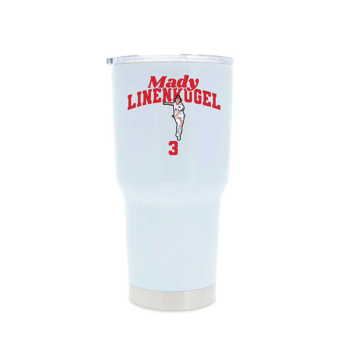 30oz Stainless Steel Tumbler — Signature Arch in White