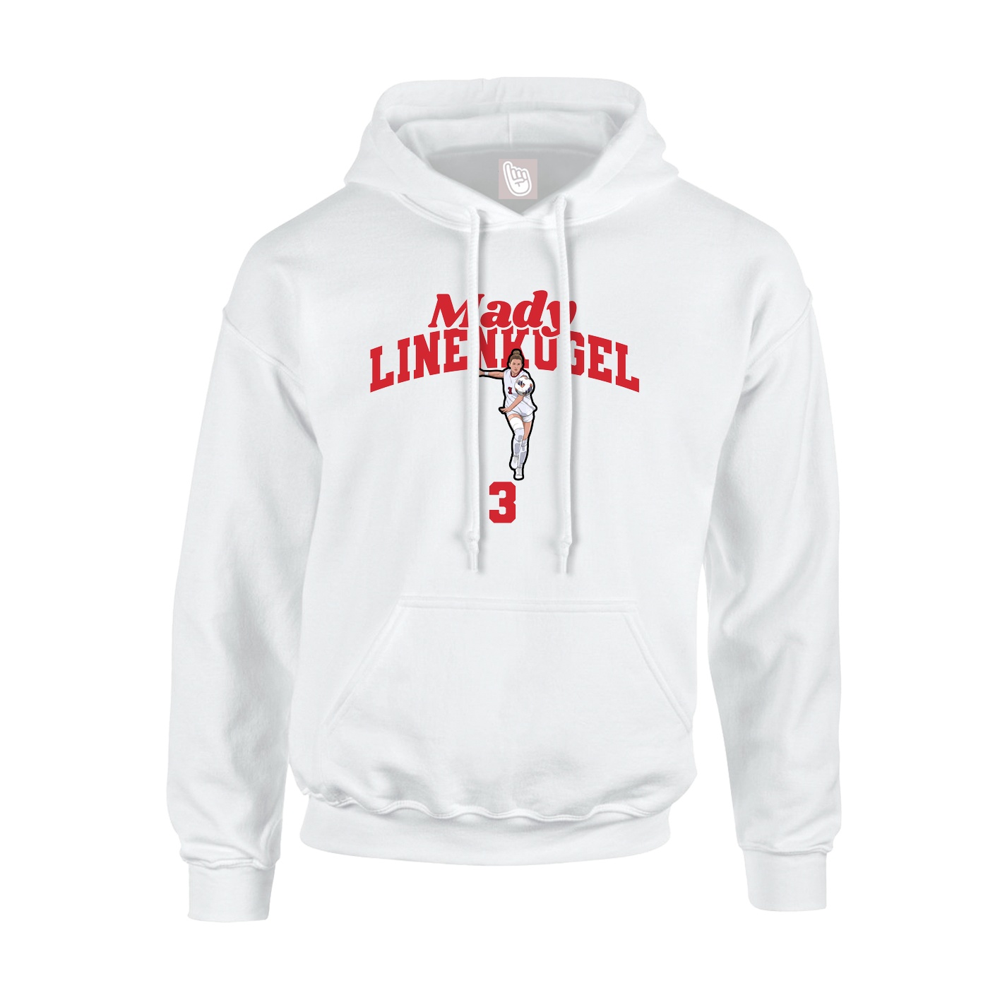 Youth Hoodie — Signature Arch in White