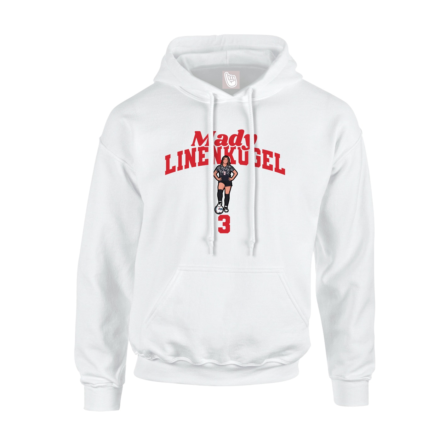 Hoodie — Signature Arch in White