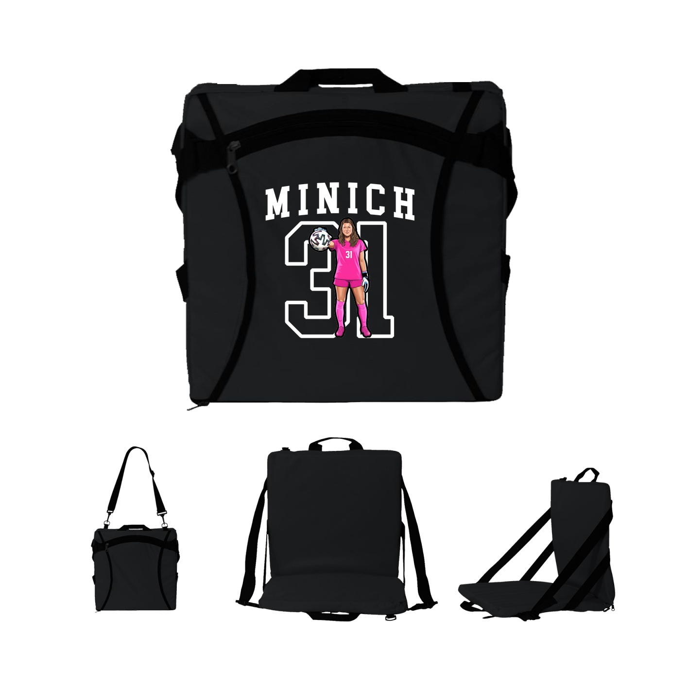 Folding Stadium Seat — Shirsey in Black