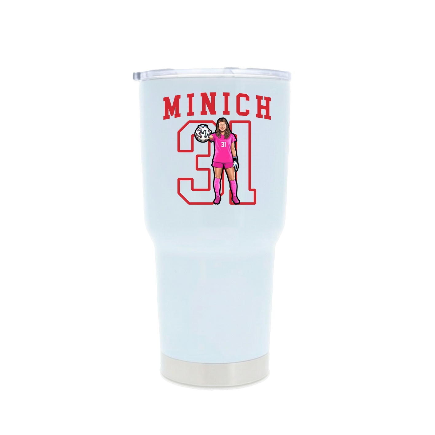 30oz Stainless Steel Tumbler — Shirsey in White