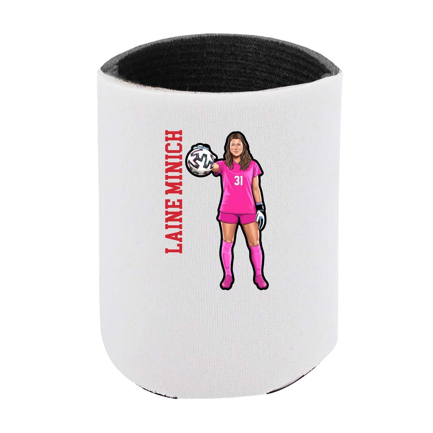 Can Holder — Name Vertical in White