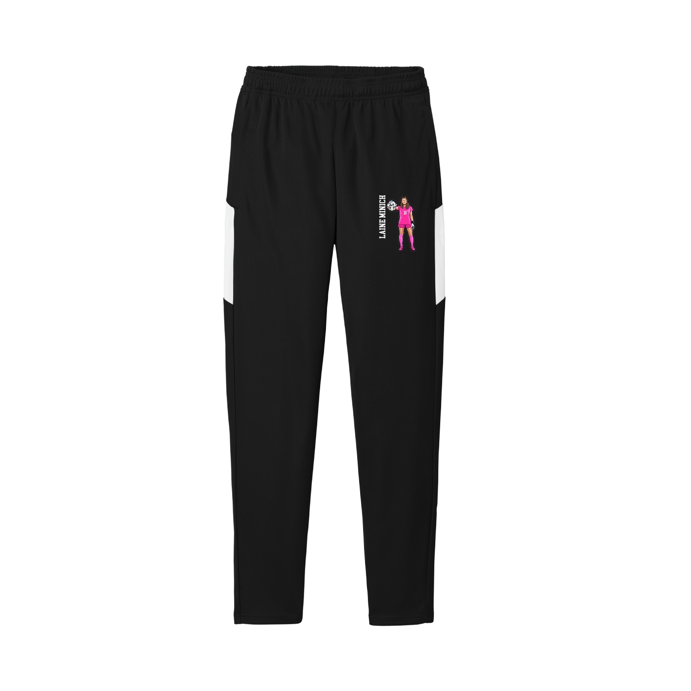 Team Travel Pant — Name Vertical in Black/White