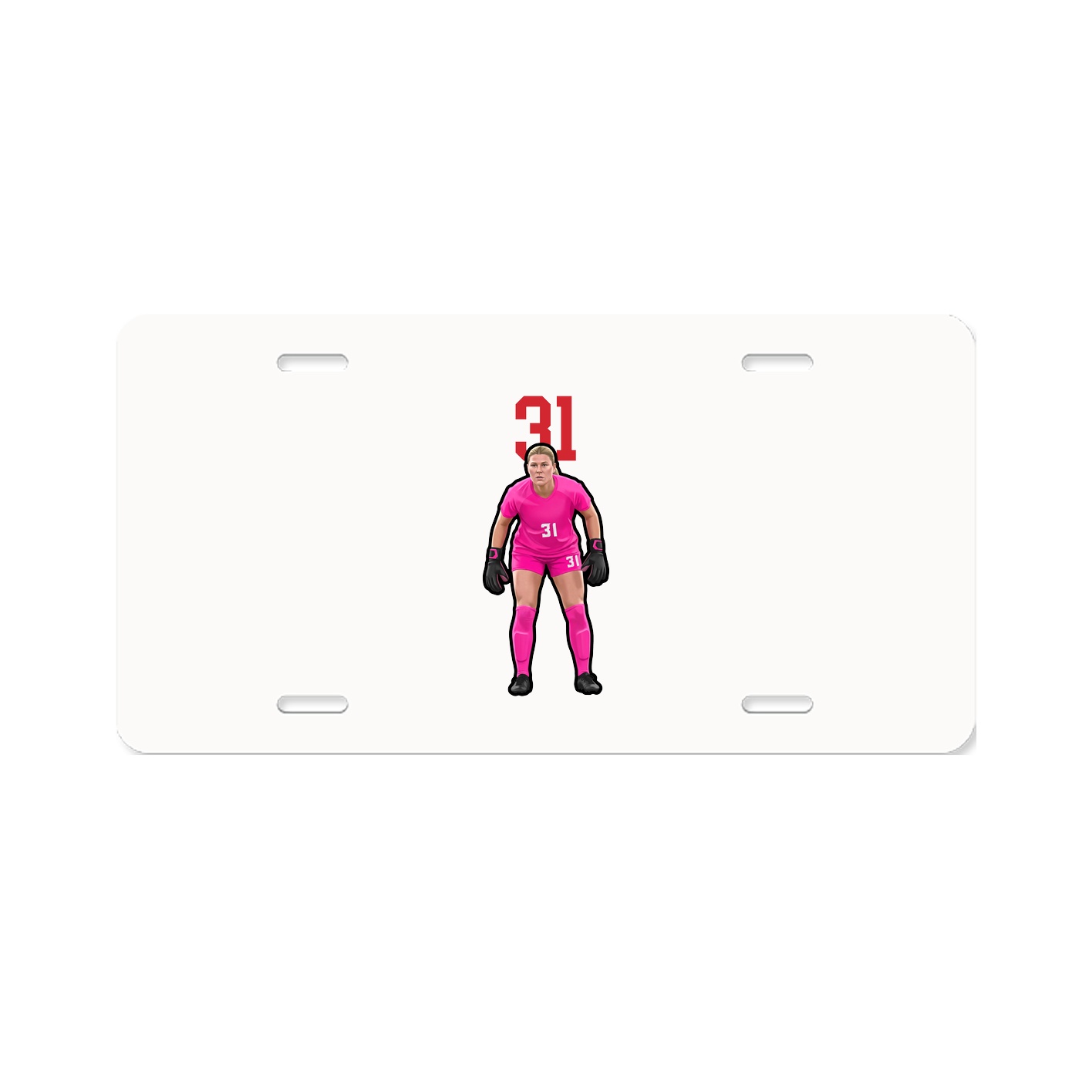 License Plate — Number Top in Classic