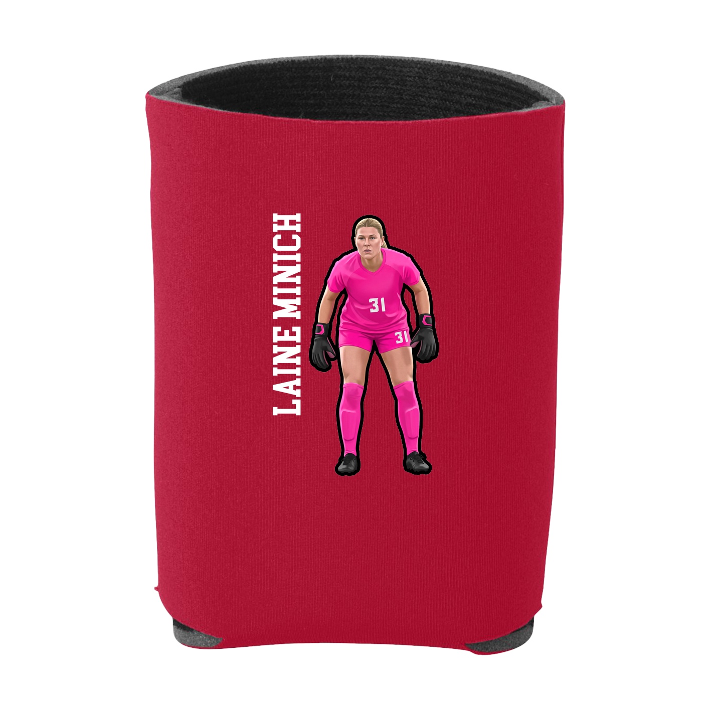 Can Holder — Name Vertical in Red