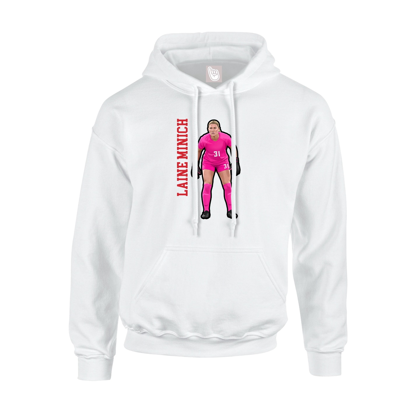 Hoodie — Name Vertical in White
