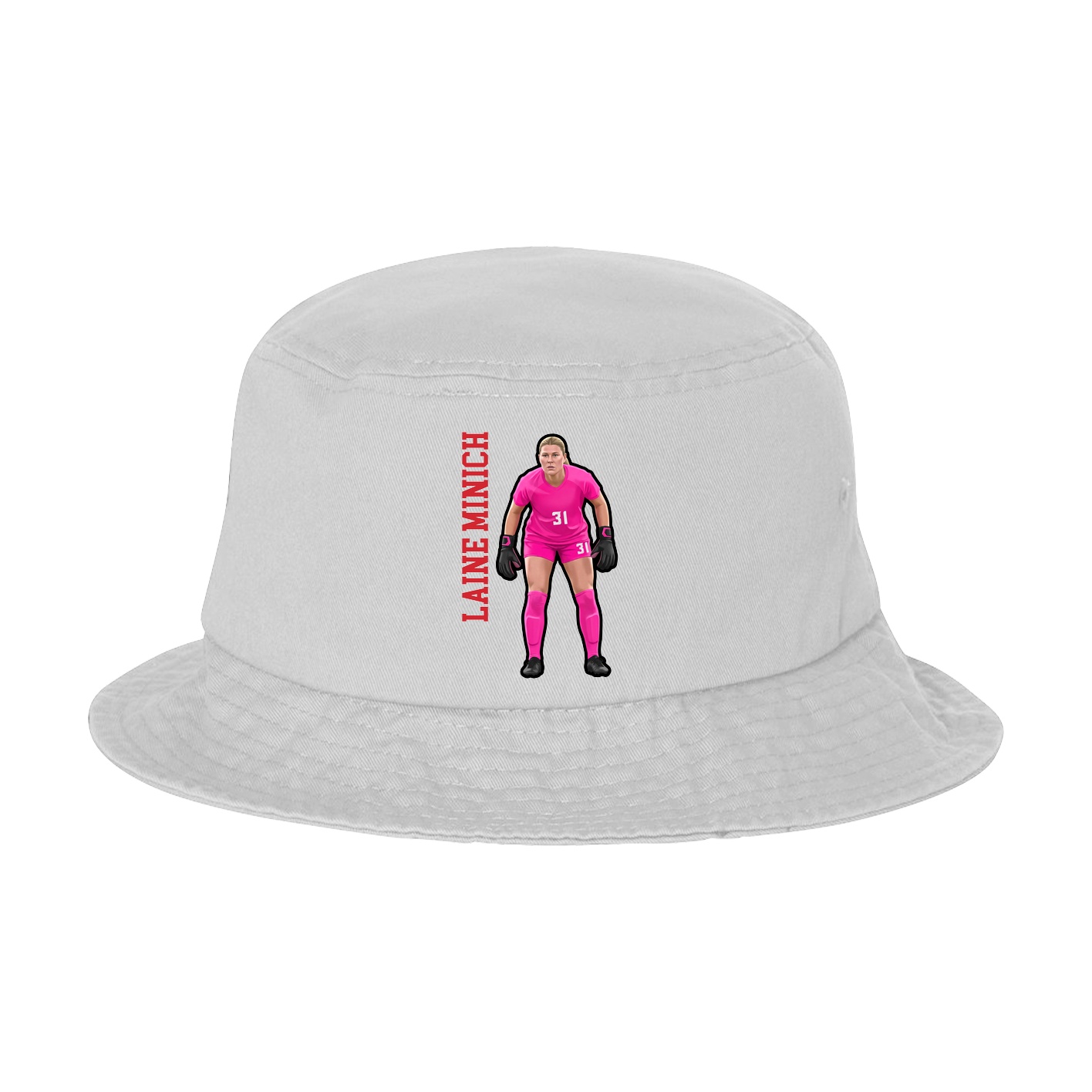 Bucket Cap — Name Vertical in White