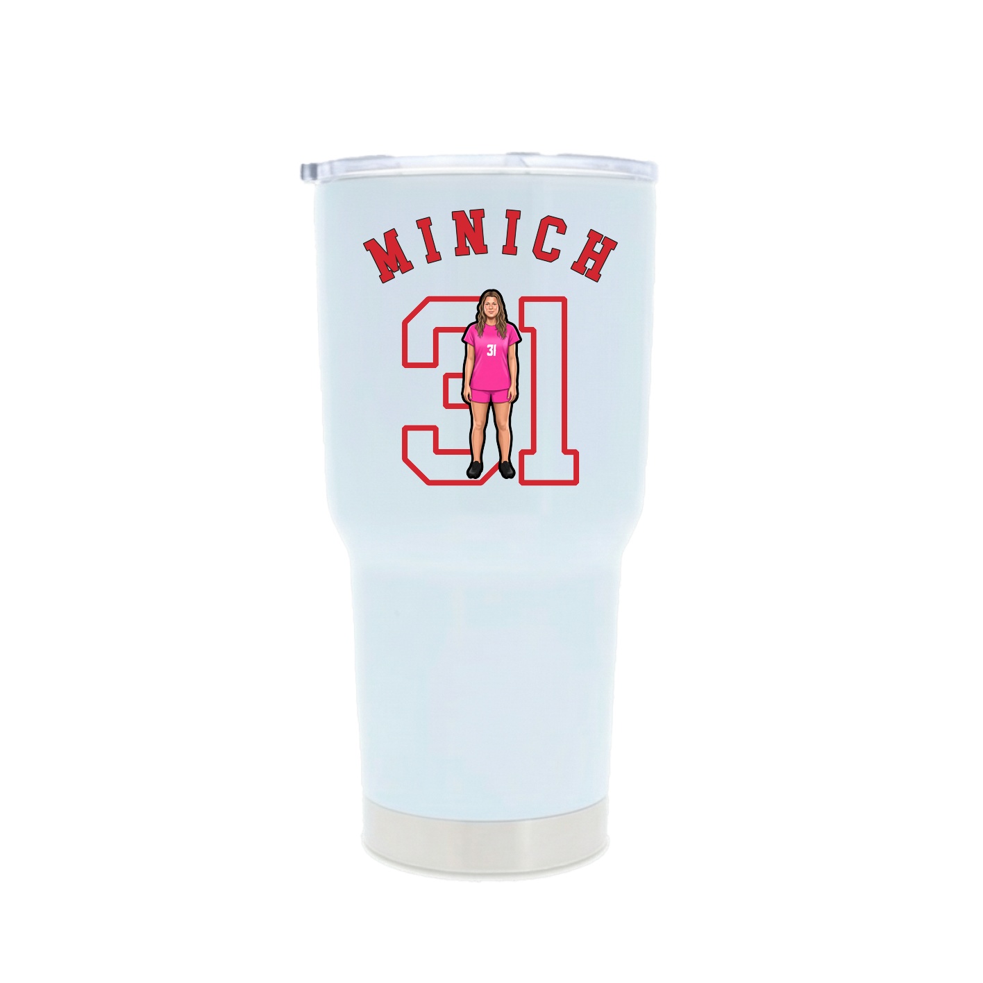 30oz Stainless Steel Tumbler — Shirsey Arch in White