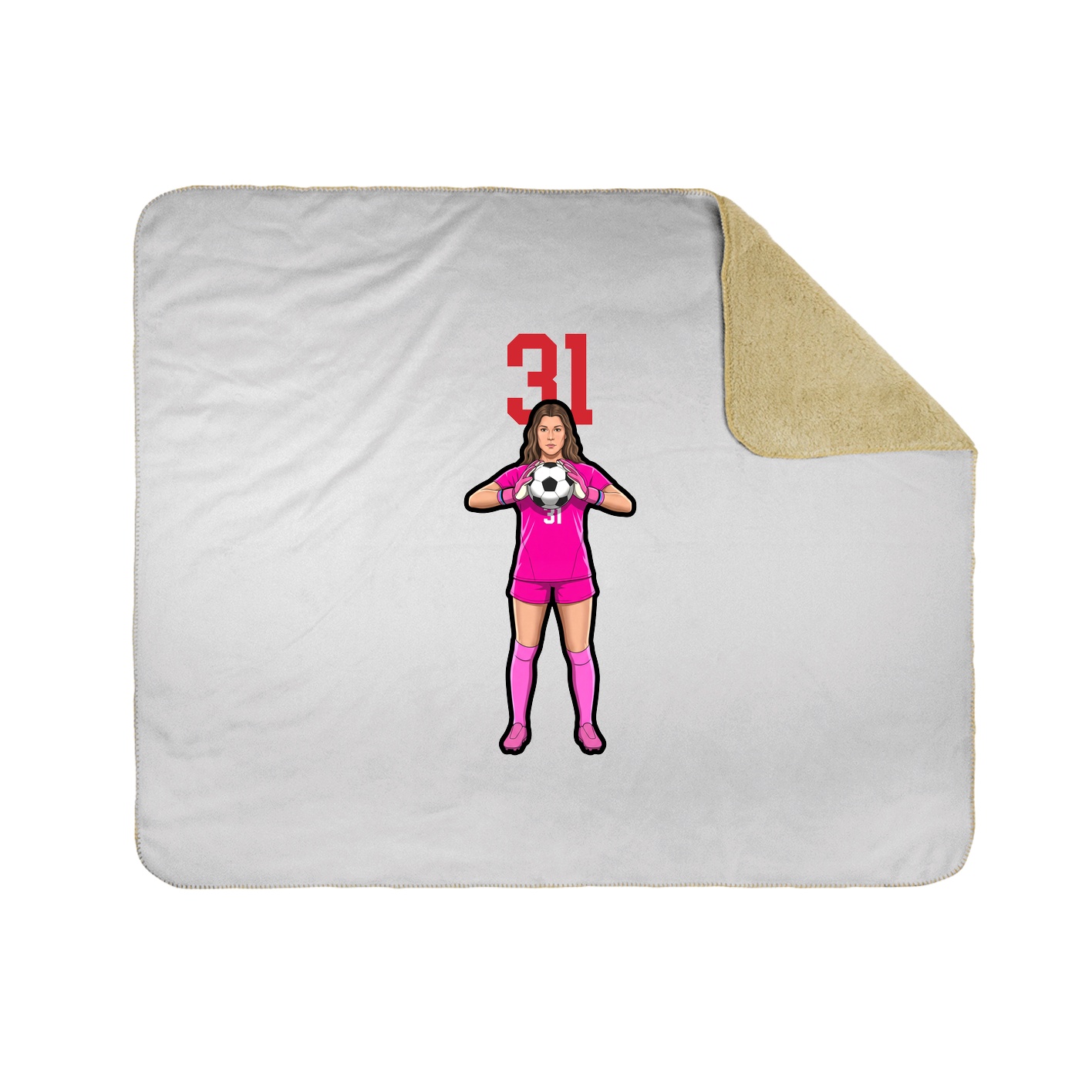 Throw Blanket — Number Top in White