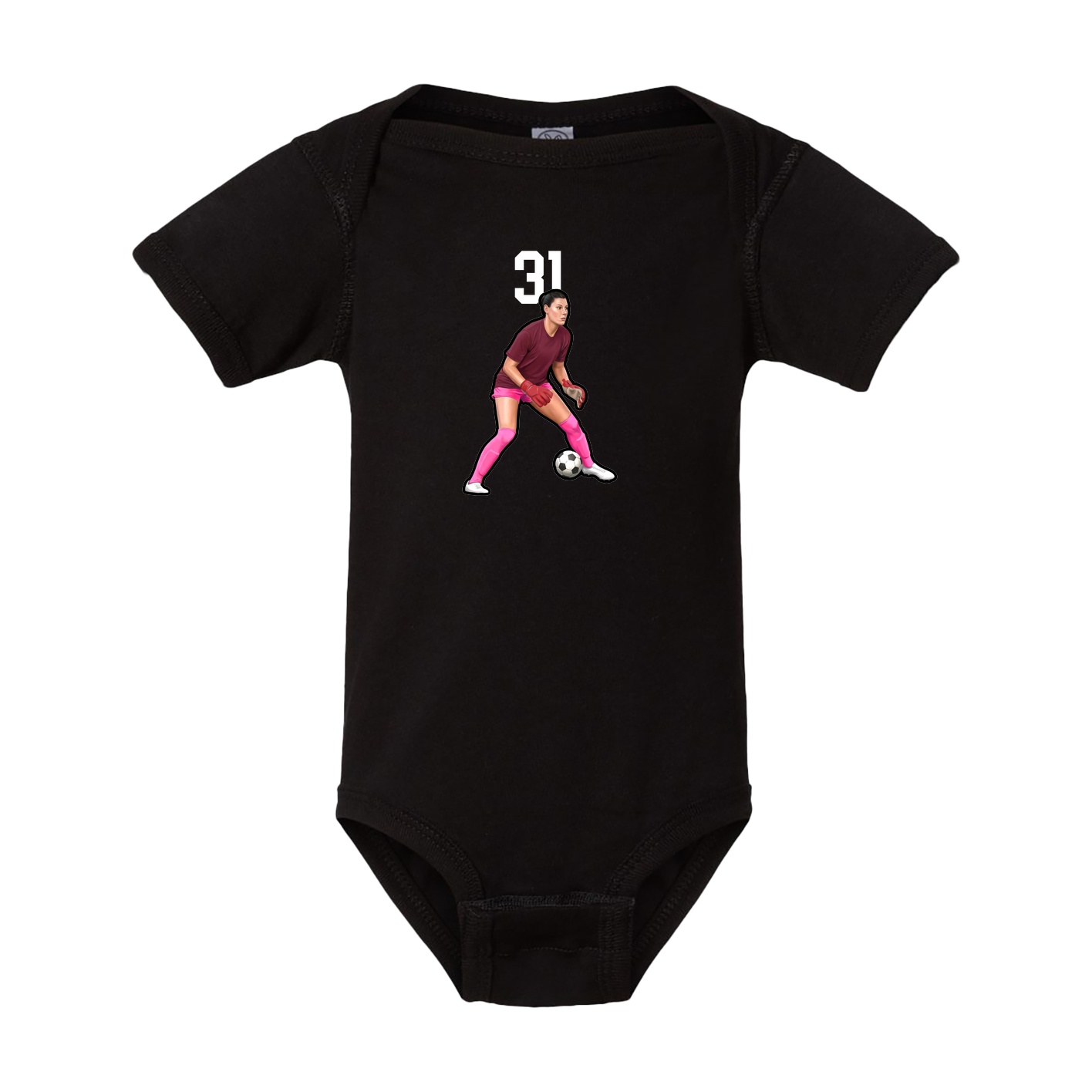 Baby Onesie — Number Top in Black