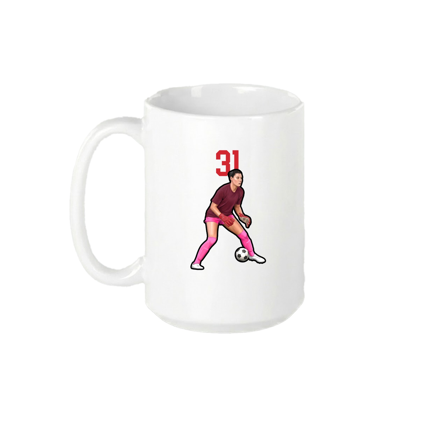 15oz Coffee Mug — Number Top in White