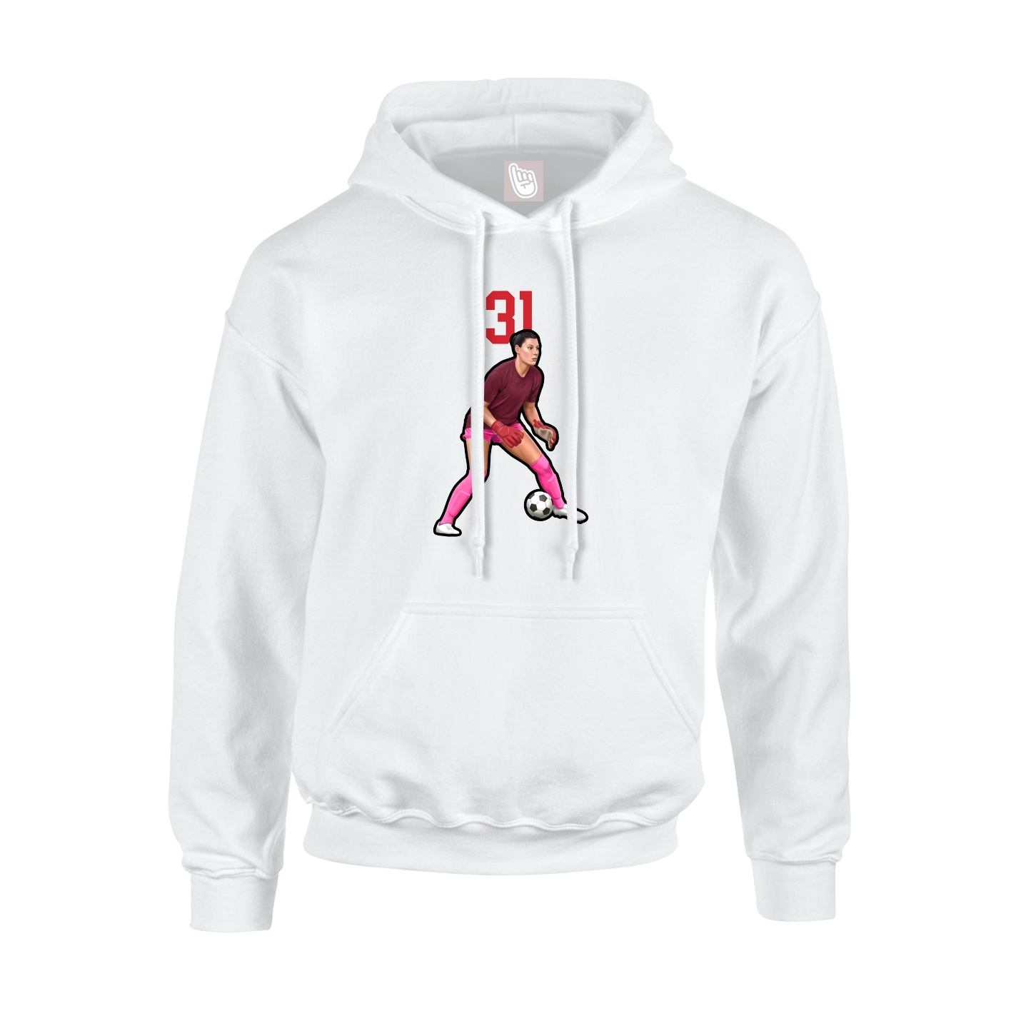 Hoodie — Number Top in White