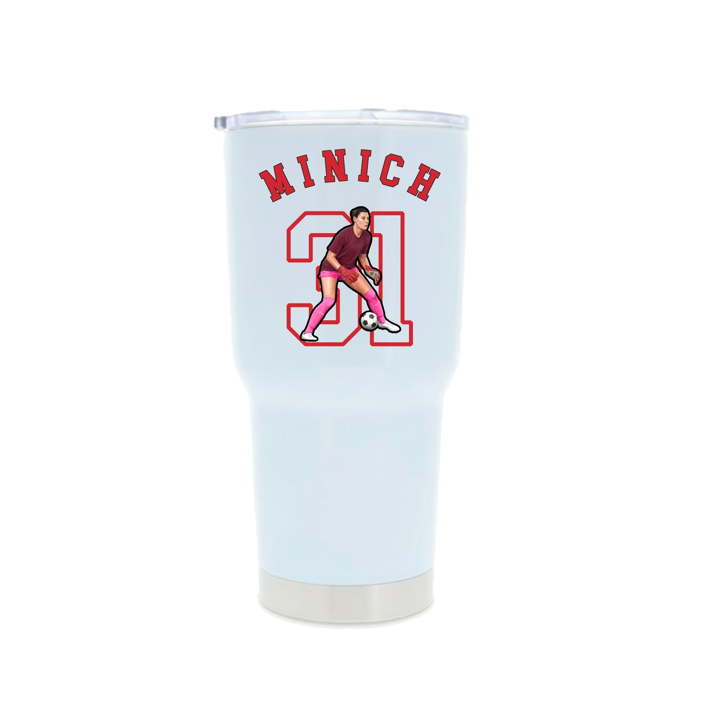 30oz Stainless Steel Tumbler — Shirsey Arch in White