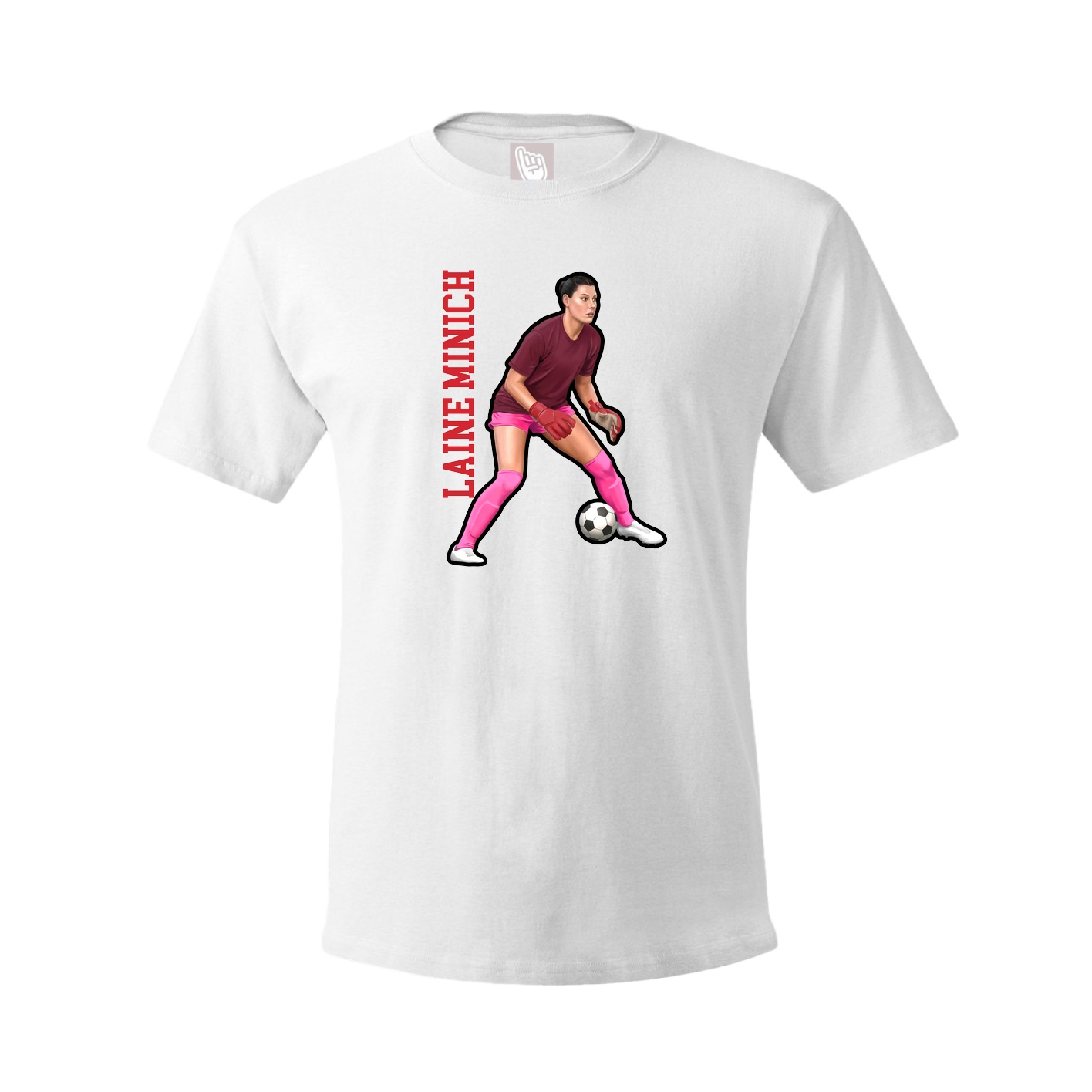 Tee — Name Vertical in White