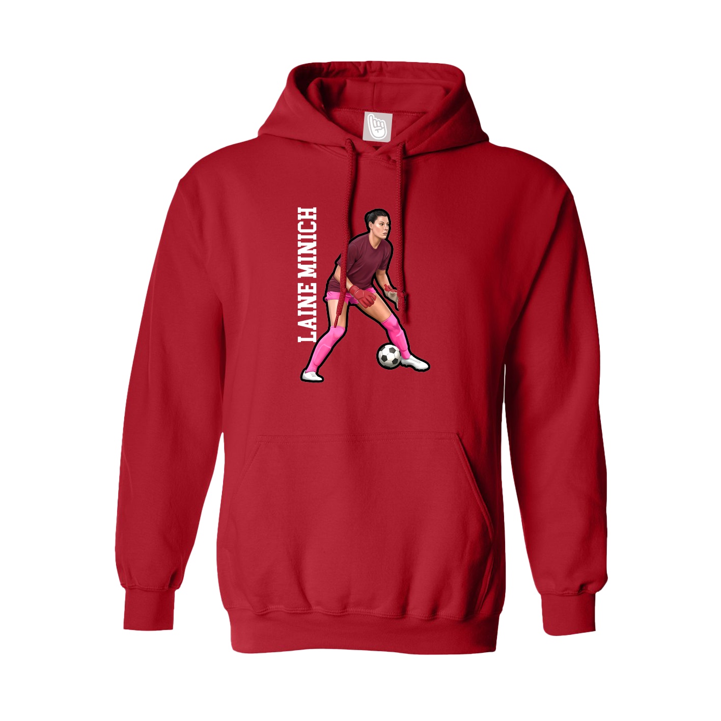 Youth Hoodie — Name Vertical in Red