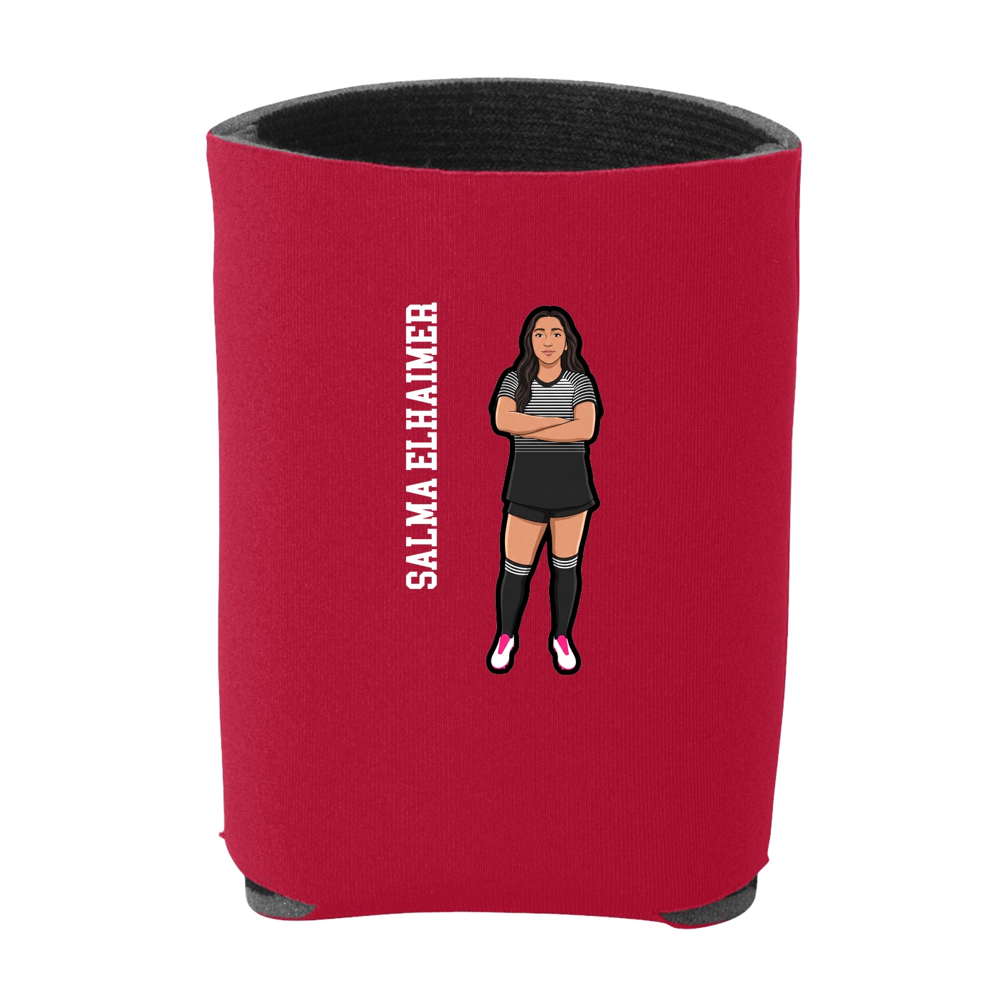 Can Holder — Name Vertical in Red