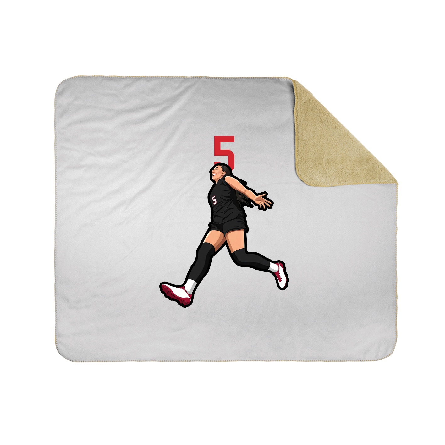 Throw Blanket — Number Top in White