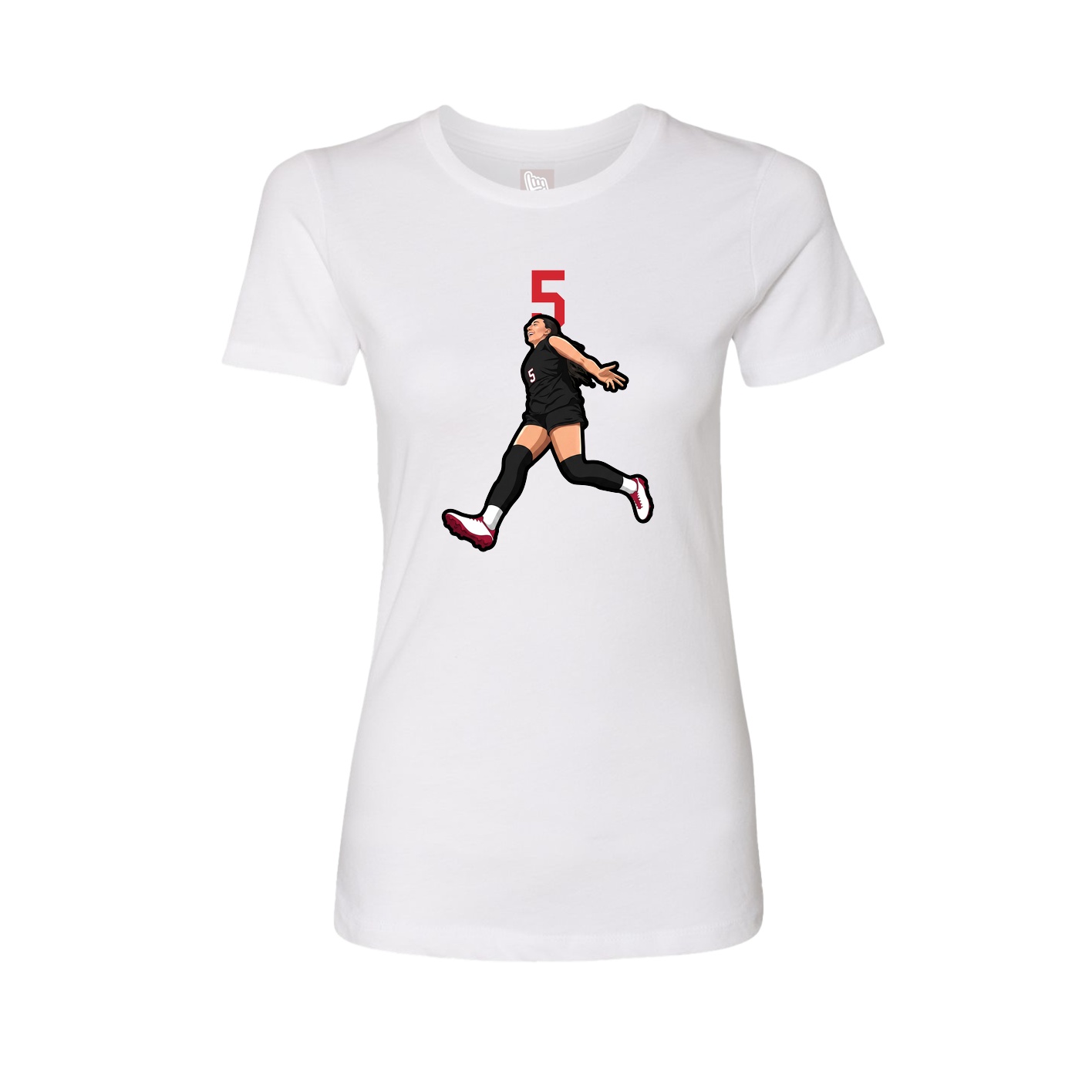 Womens Tee — Number Top in White