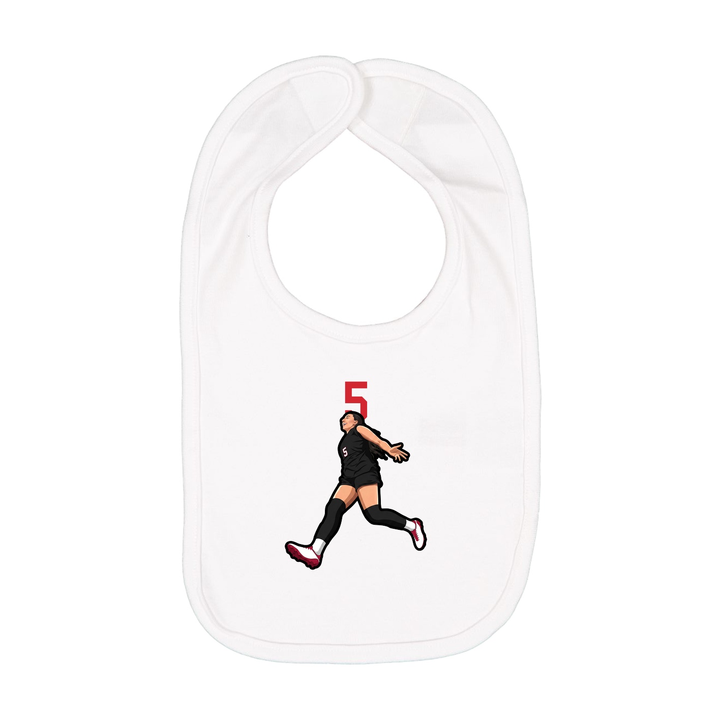 Infant Bib — Number Top in White