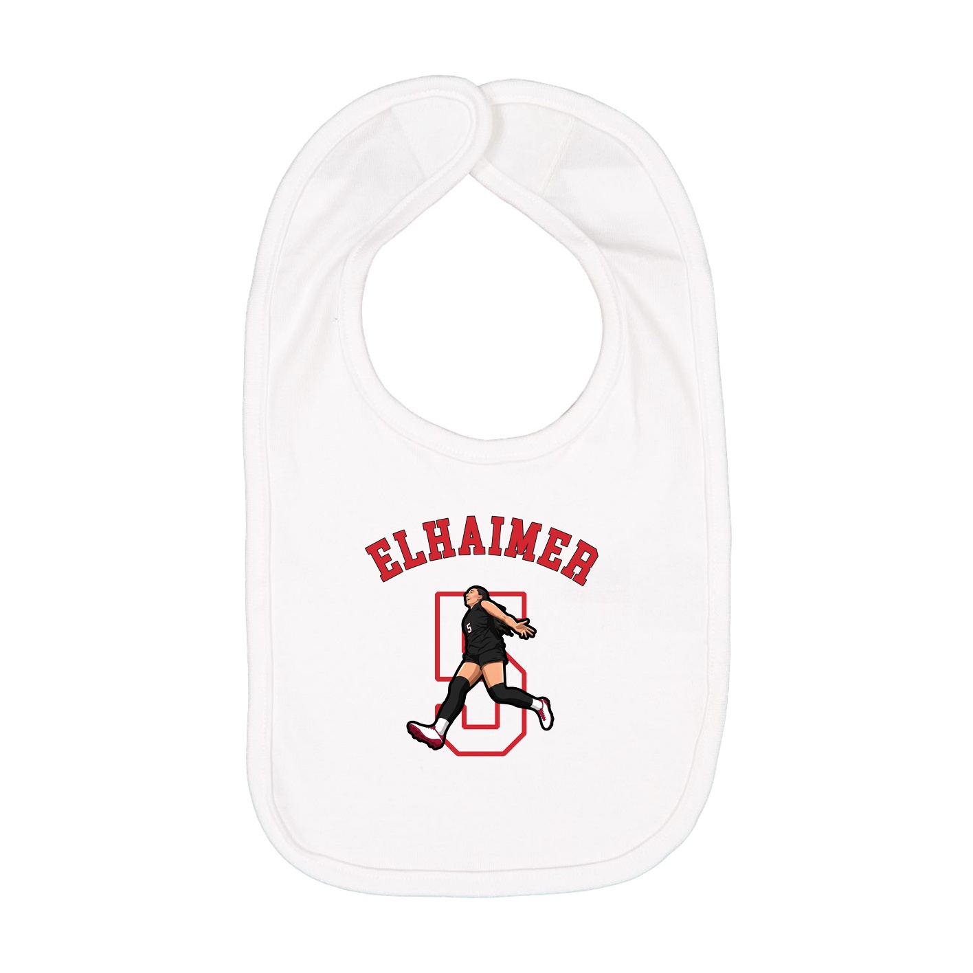 Infant Bib — Shirsey Arch in White