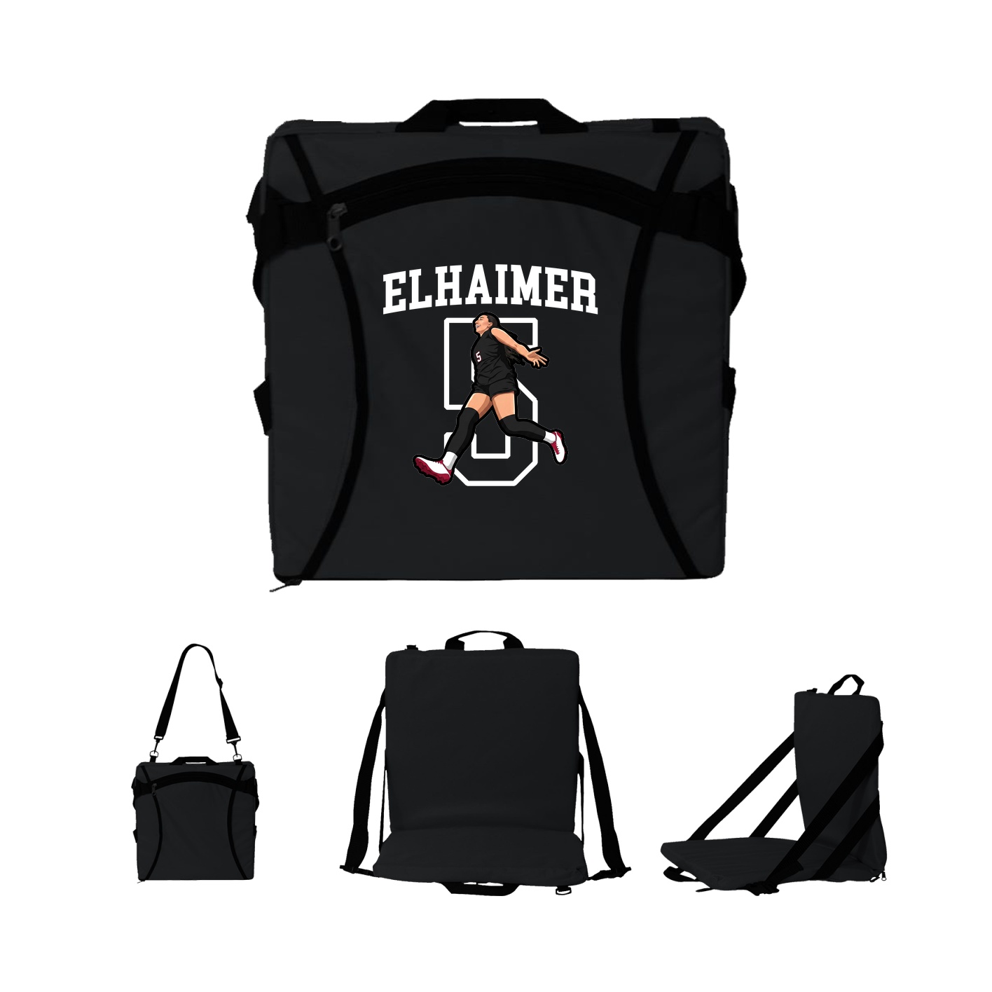 Folding Stadium Seat — Shirsey in Black