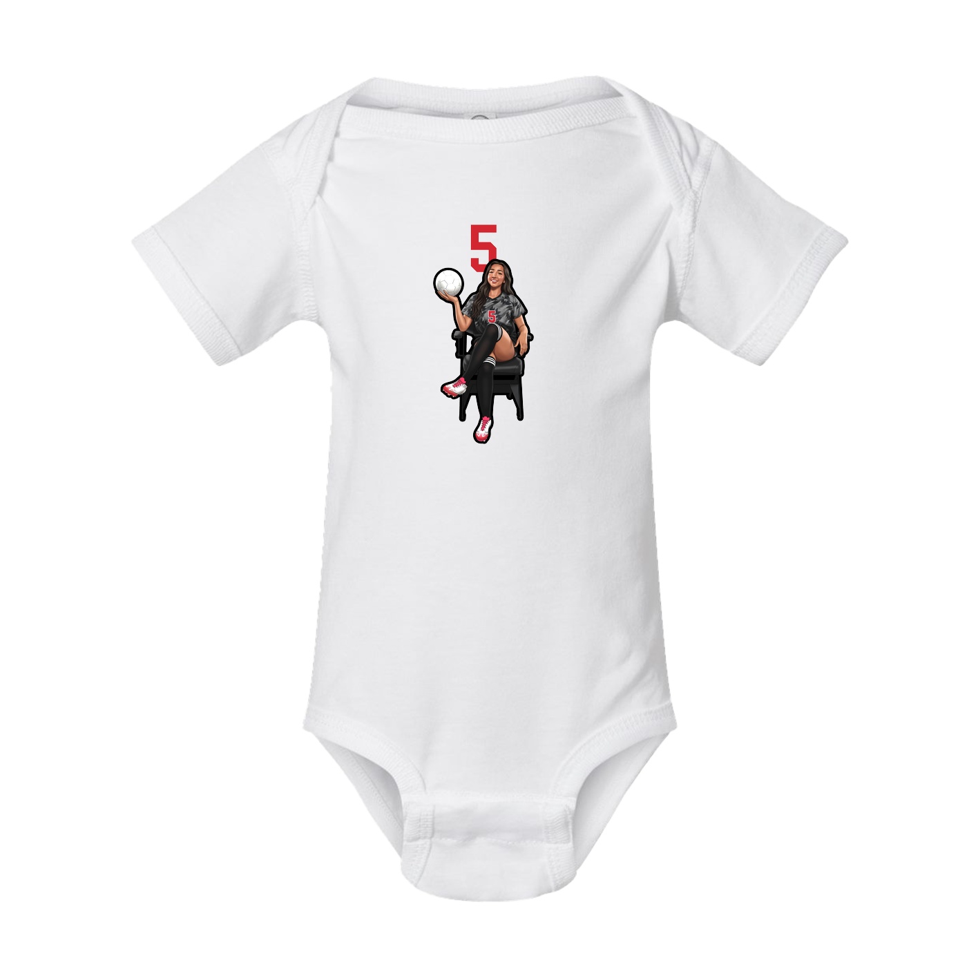 Baby Onesie — Number Top in White