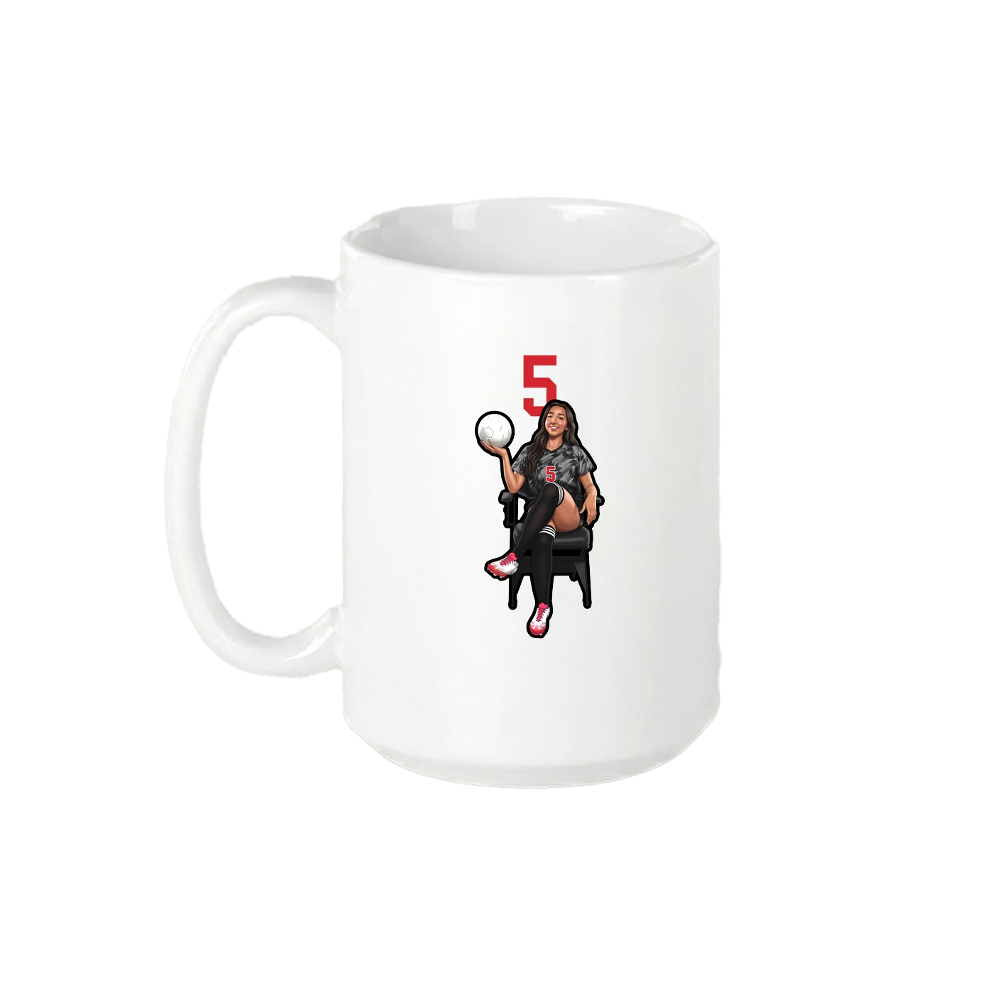 15oz Coffee Mug — Number Top in White