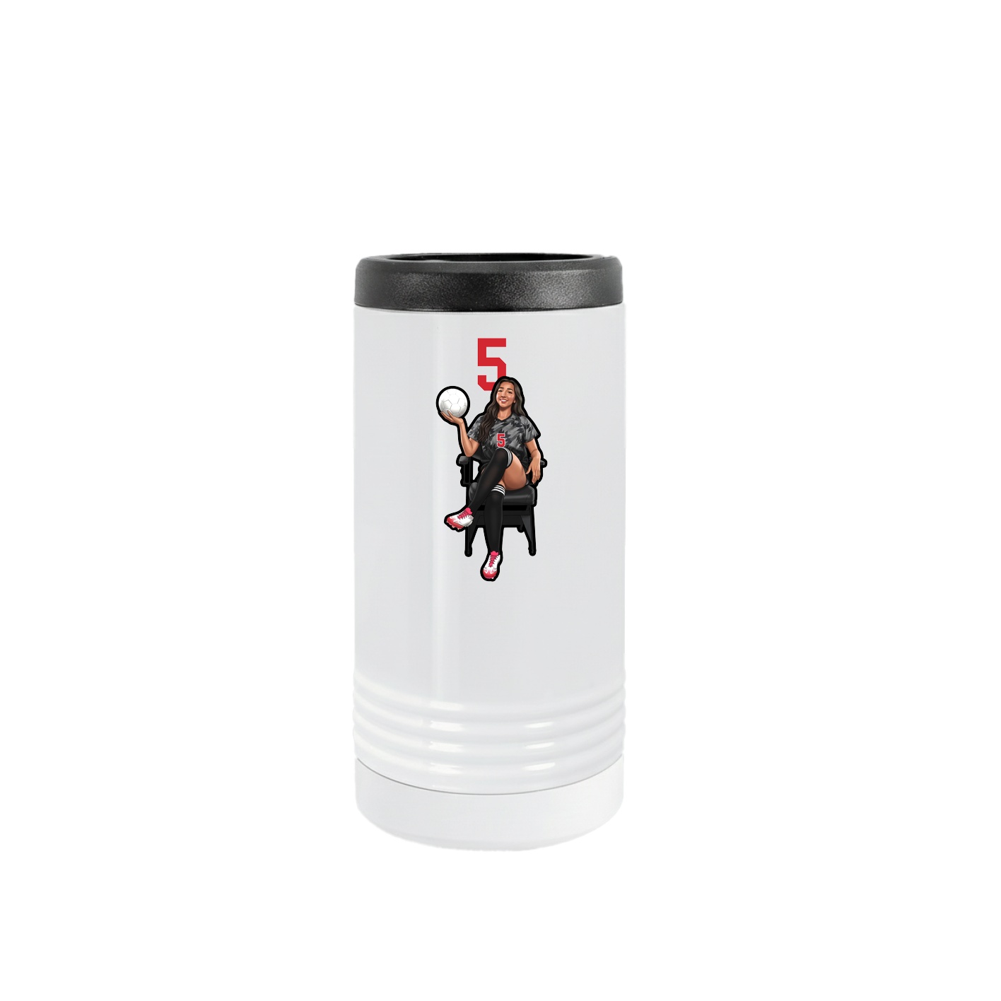 Slim Beverage Holder — Number Top in White