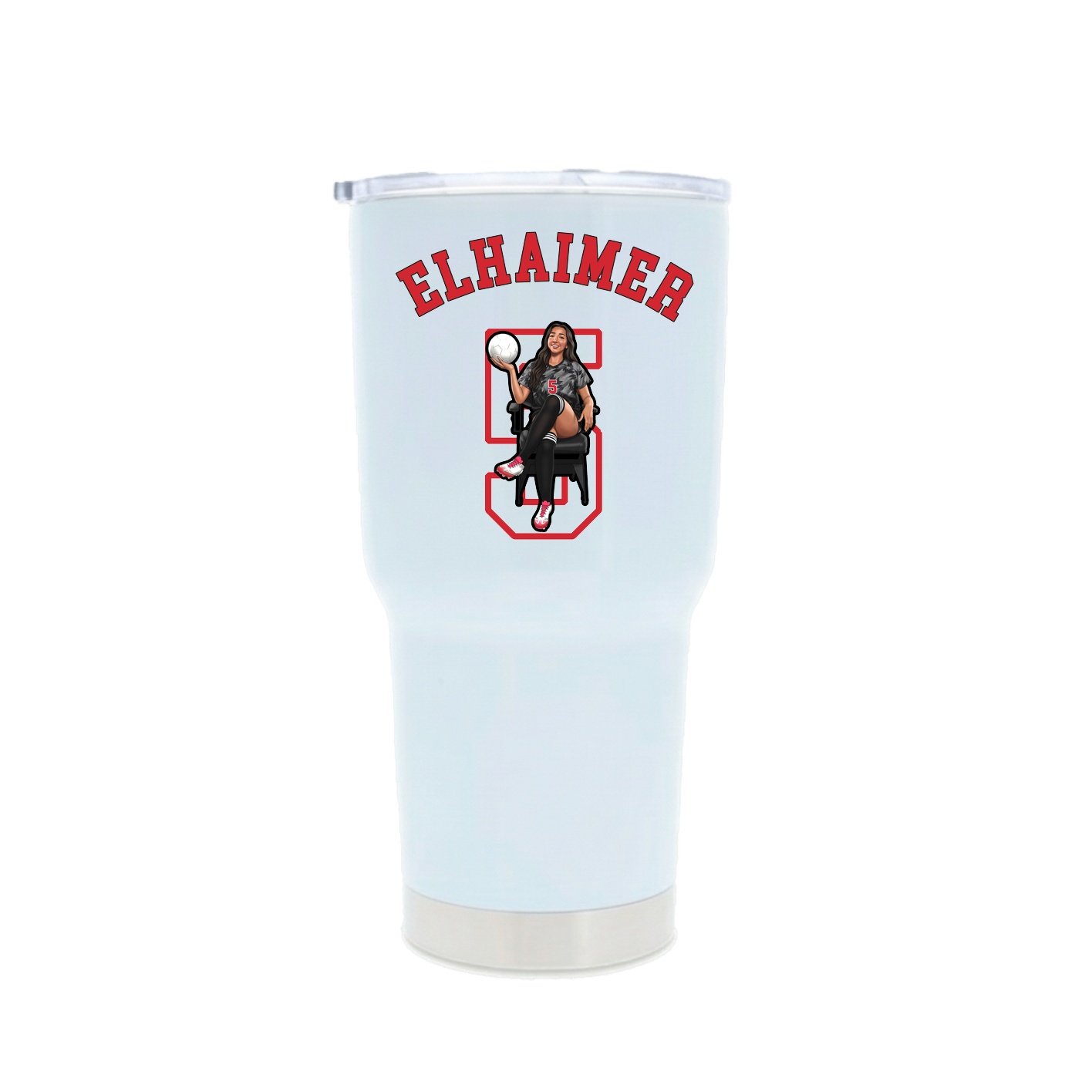 30oz Stainless Steel Tumbler — Shirsey Arch in White