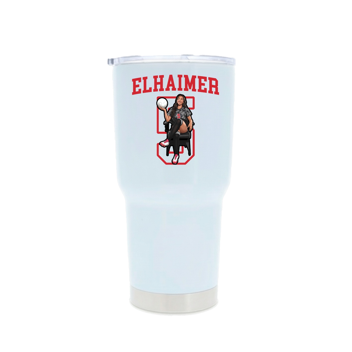 30oz Stainless Steel Tumbler — Shirsey in White