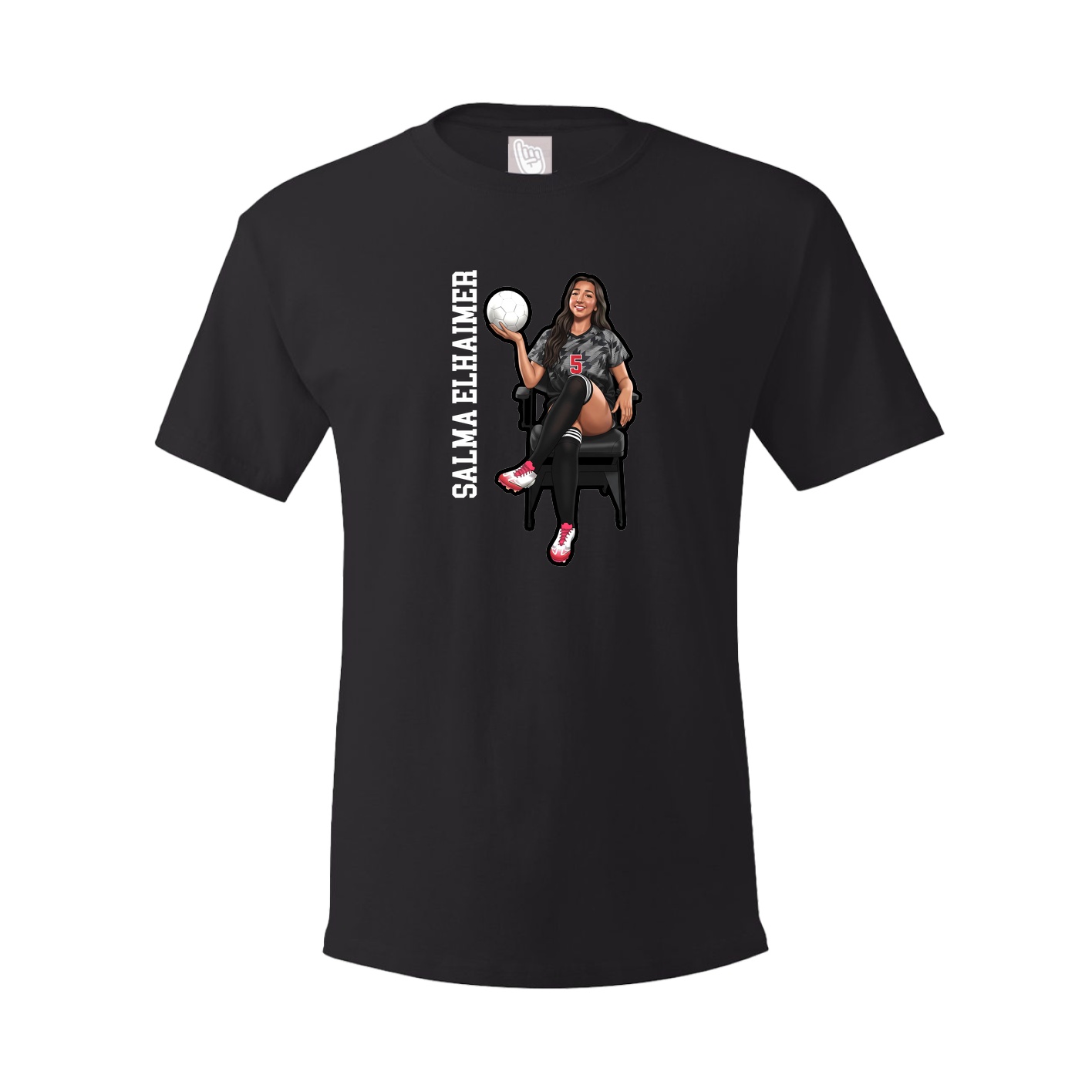 Youth Tee — Name Vertical in Black