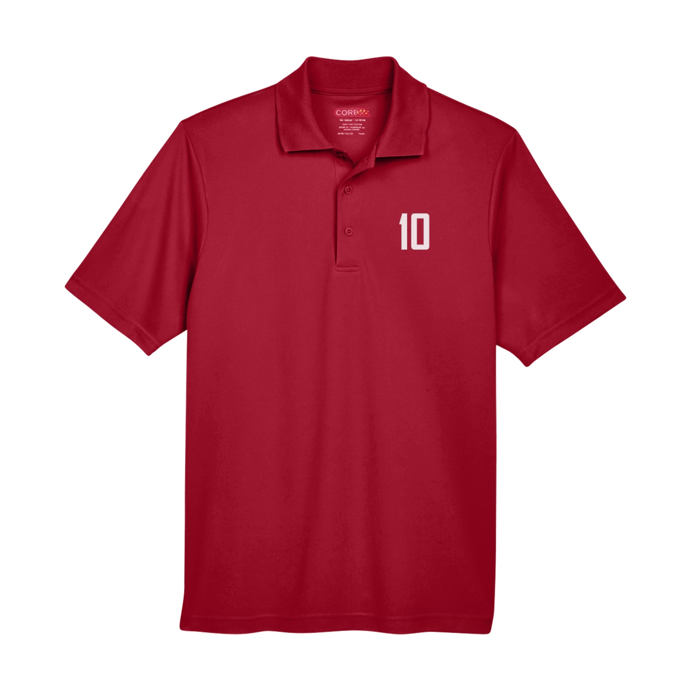 Performance Polo — Front Shirsy in Red