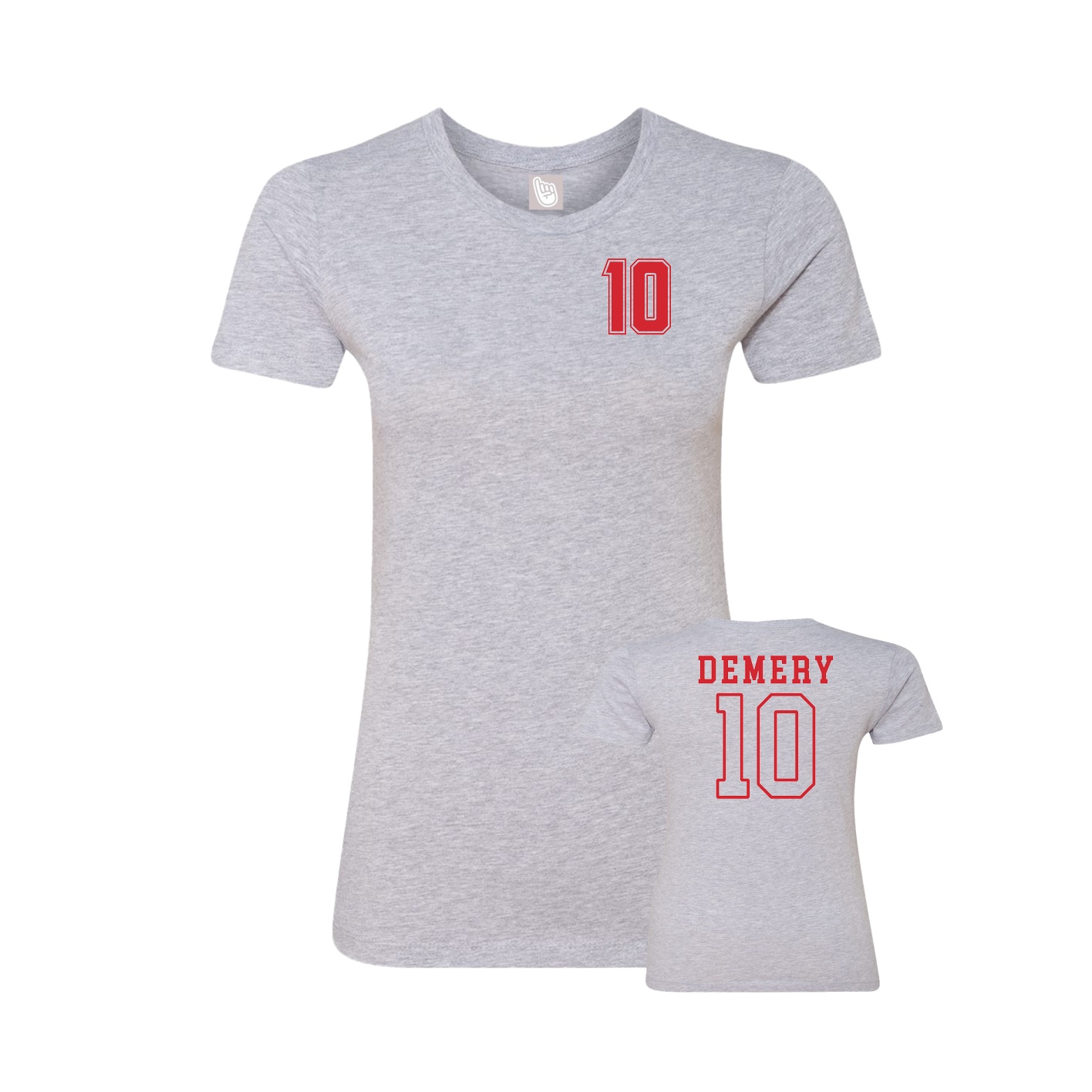 Womens Tee — Chest Back in Grey
