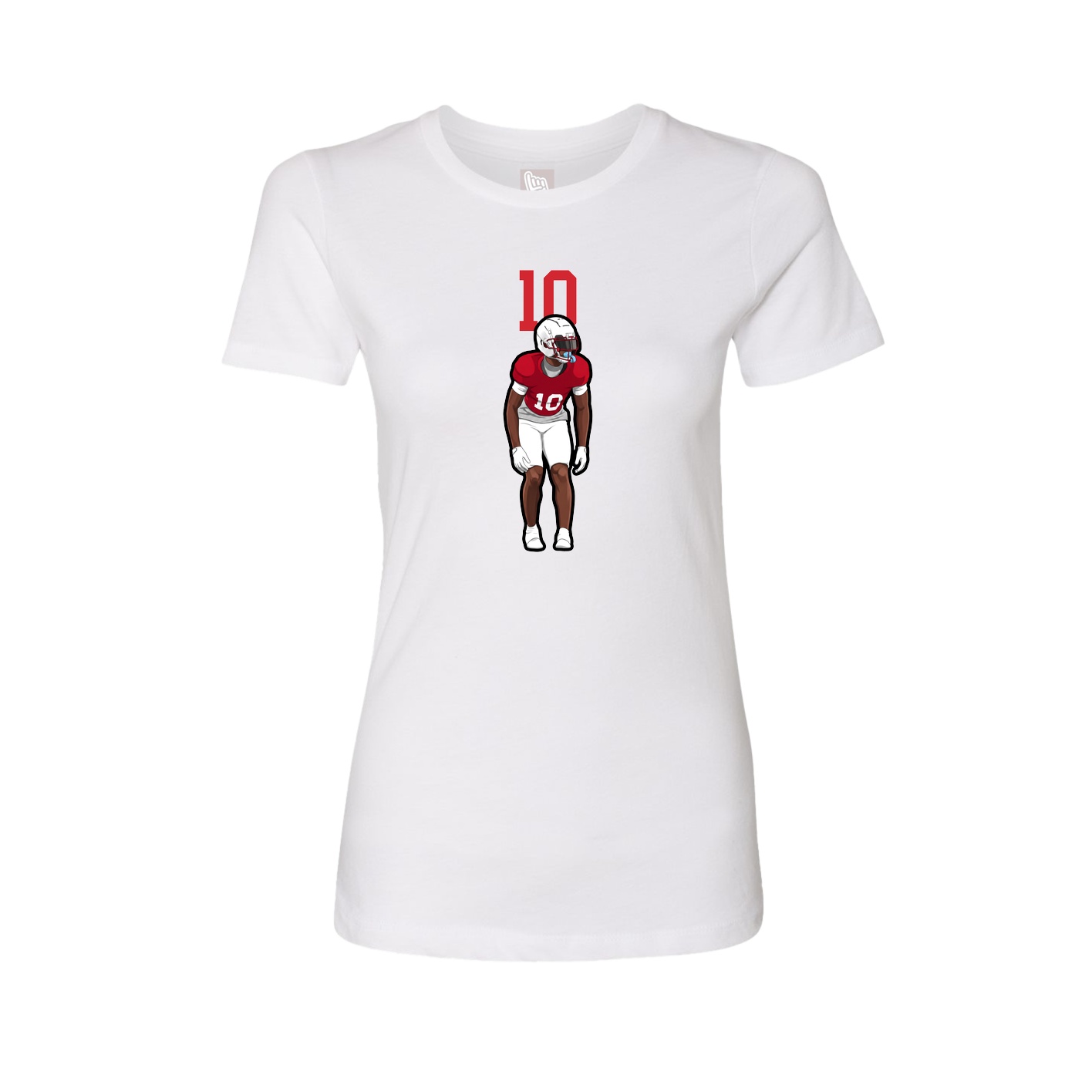 Fitted Women's Tee — Number Top in White