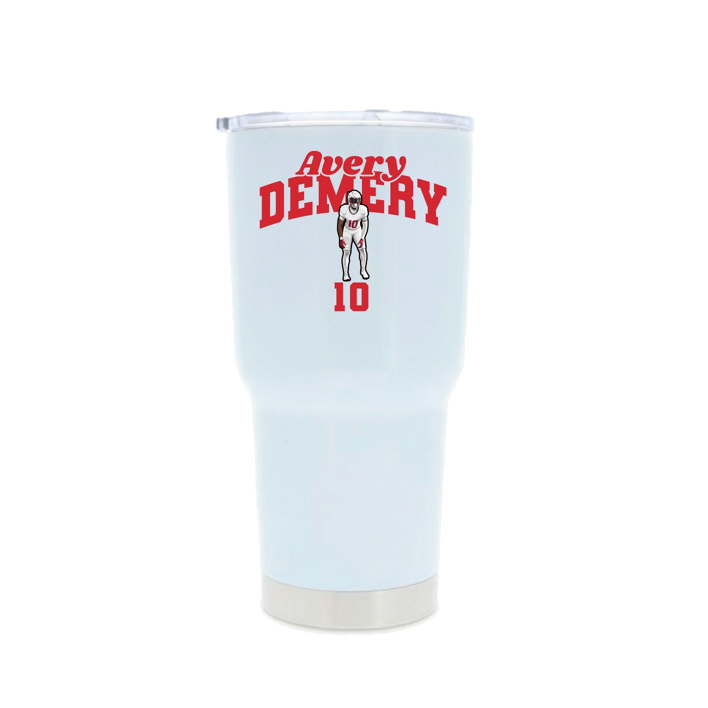 30oz Stainless Steel Tumbler — Signature Arch in White