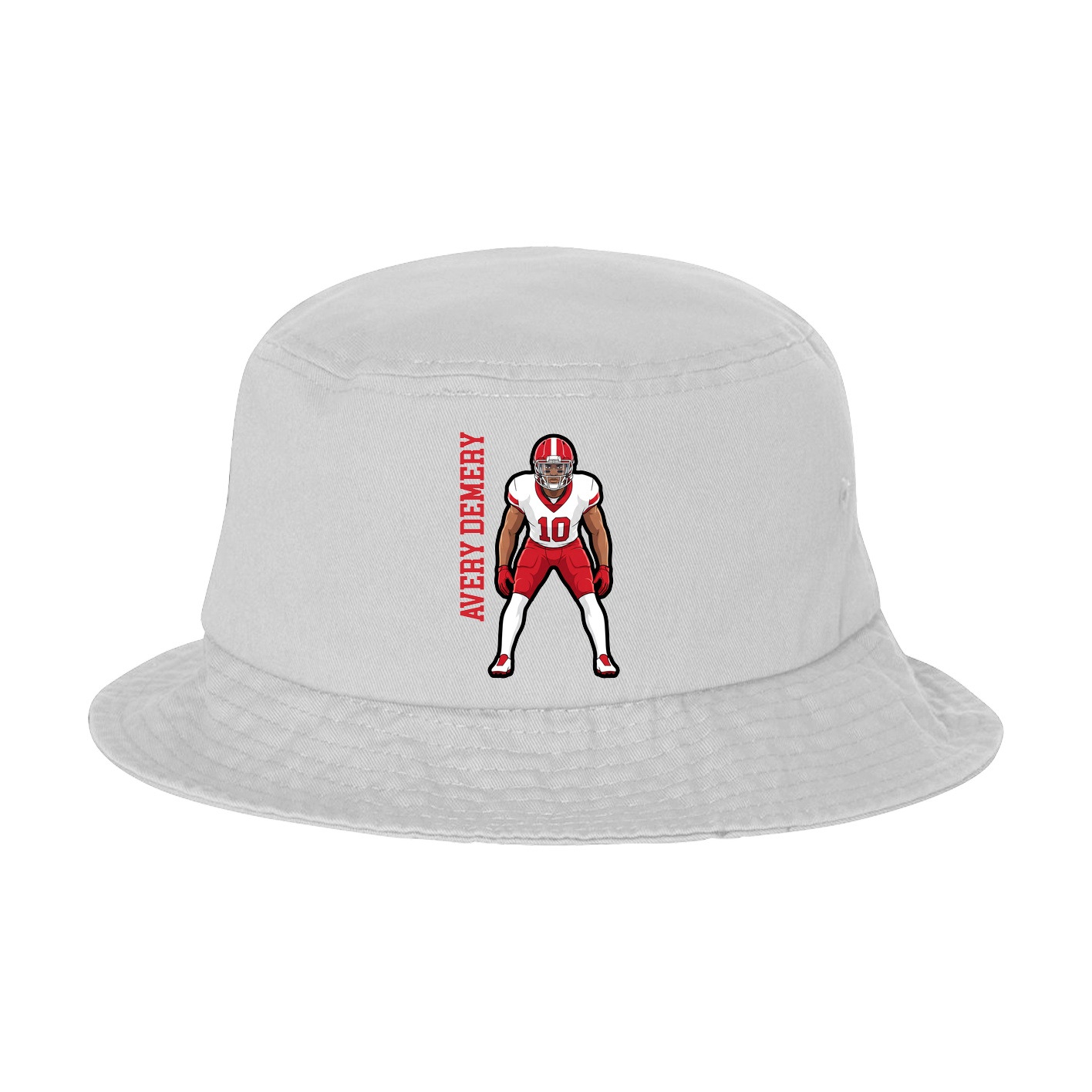 Bucket Cap — Name Vertical in White