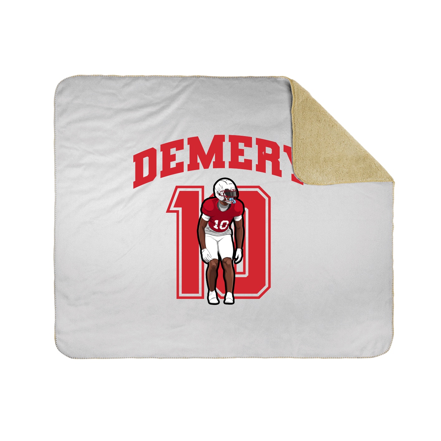 Throw Blanket — Number in White