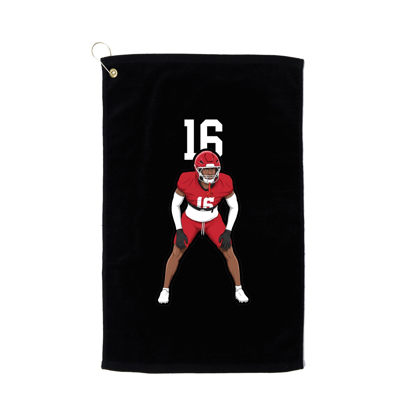 Golf Towel — Number Top in Black