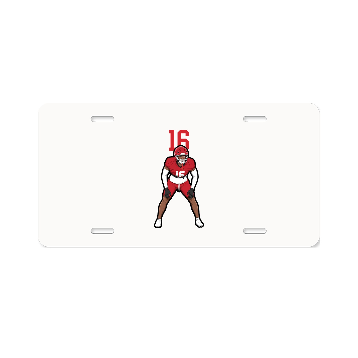 License Plate — Number Top in Classic