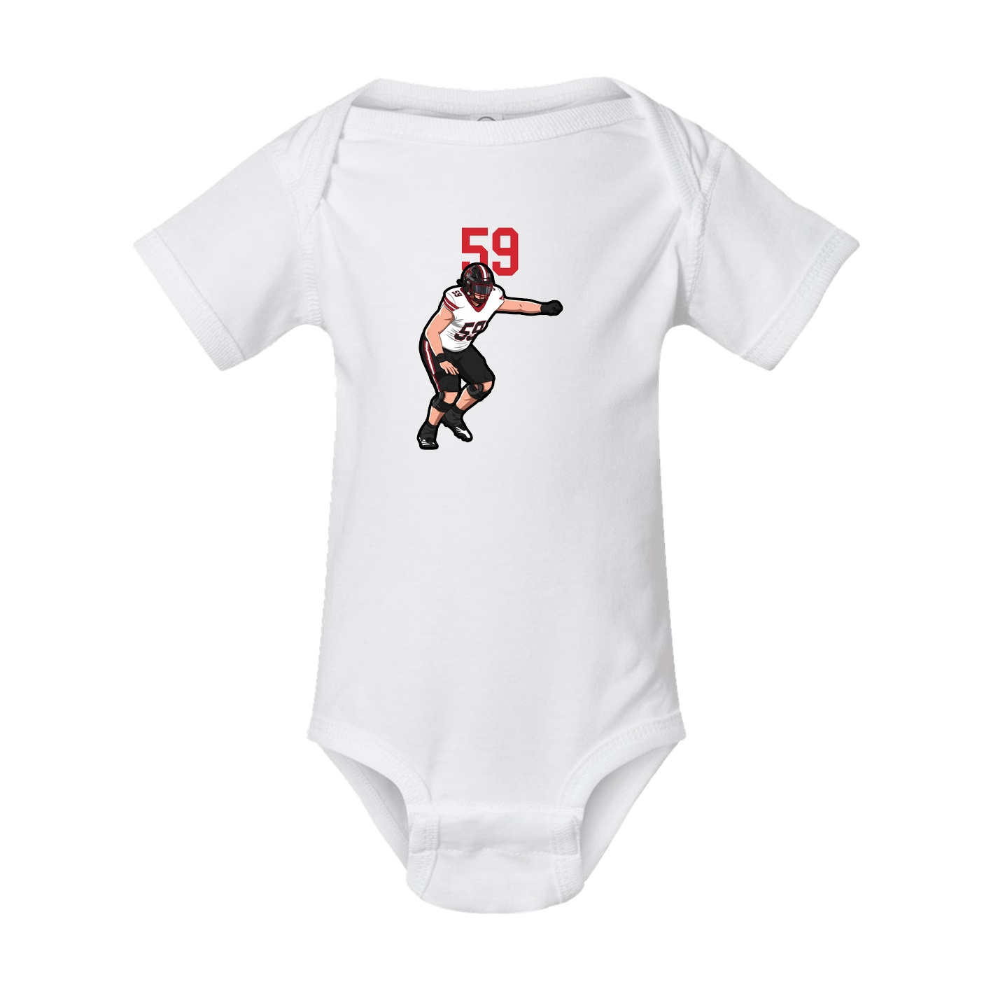 Baby Onesie — Number Top in White