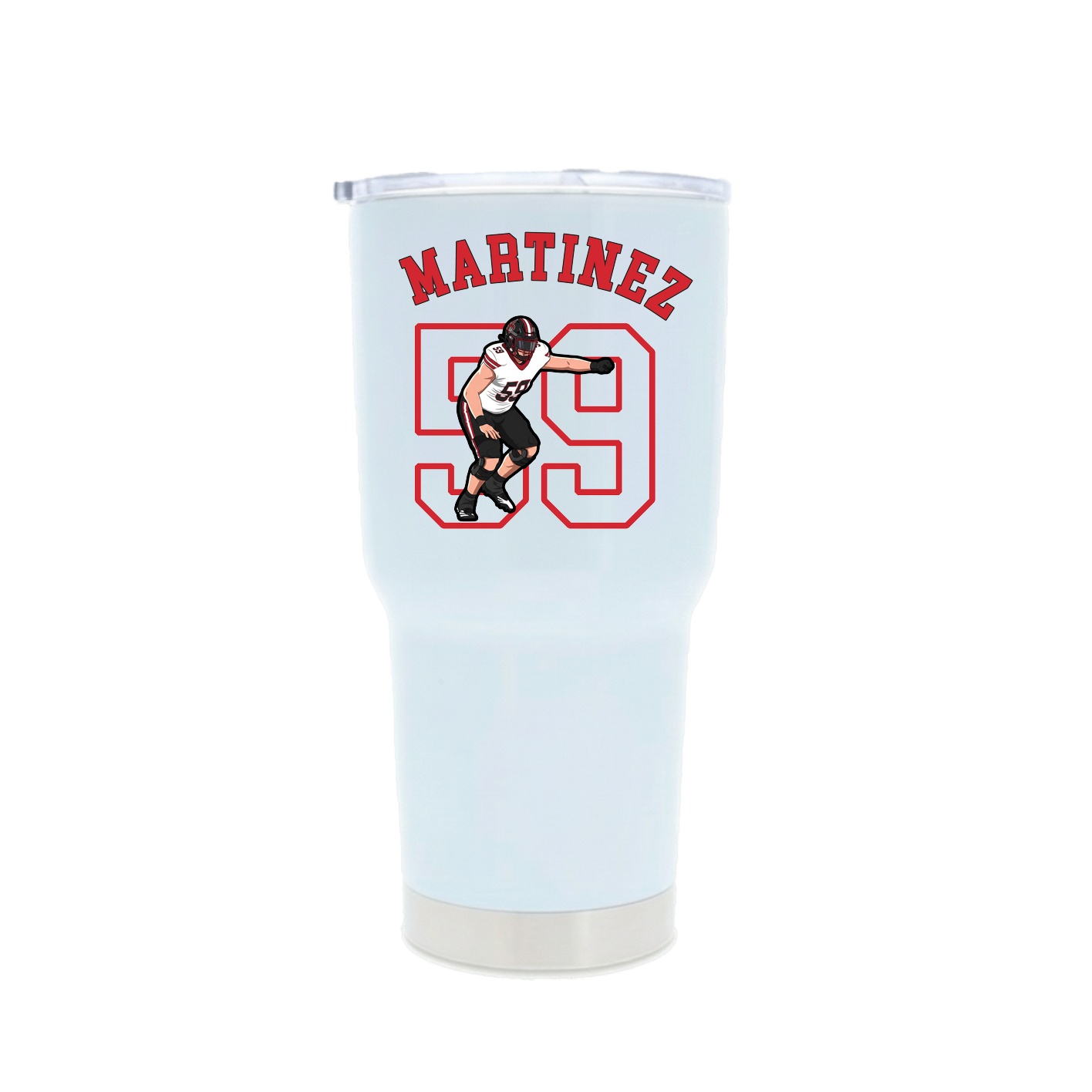30oz Stainless Steel Tumbler — Shirsey Arch in White